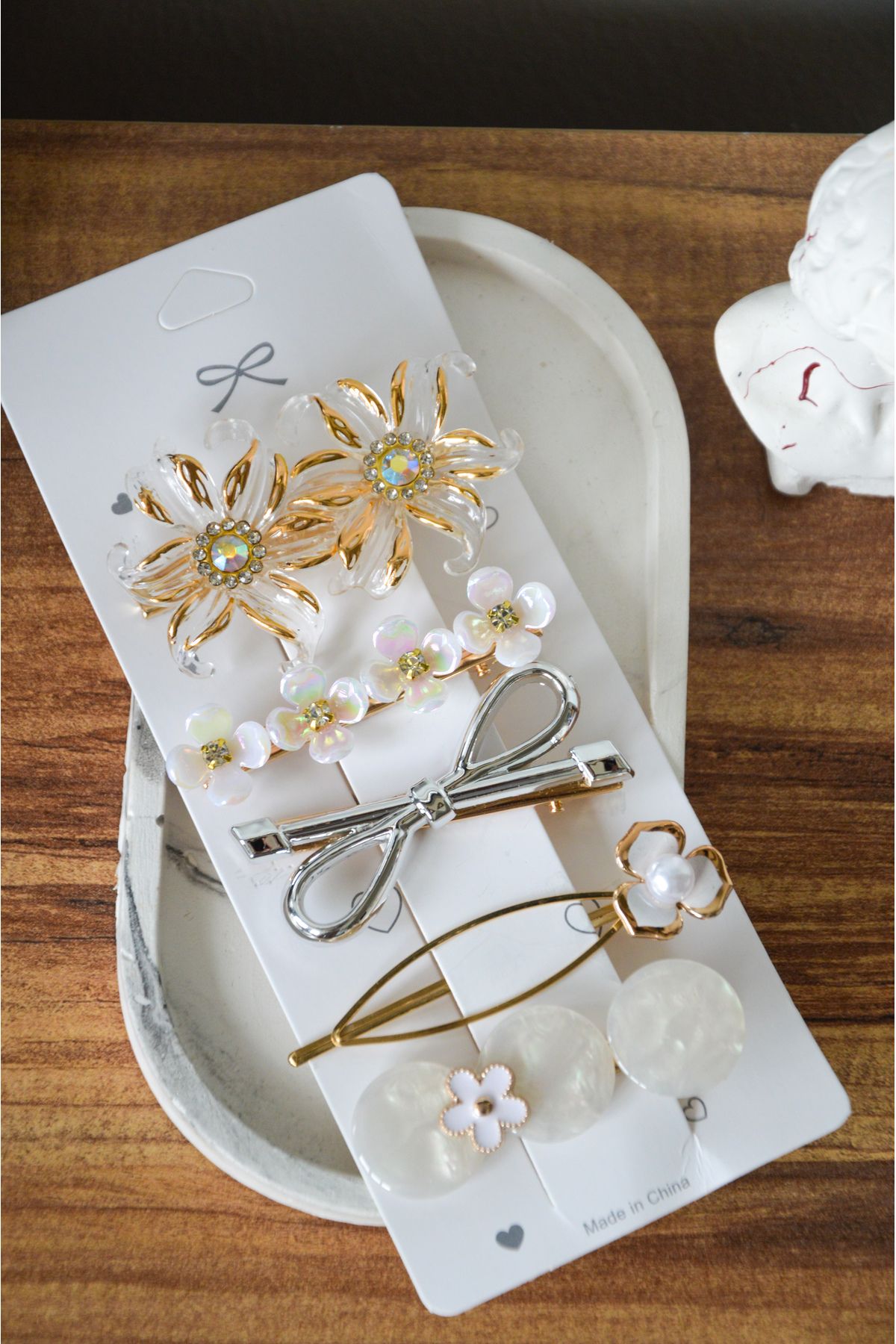Nova and co Çiçekli 5li Toka Set