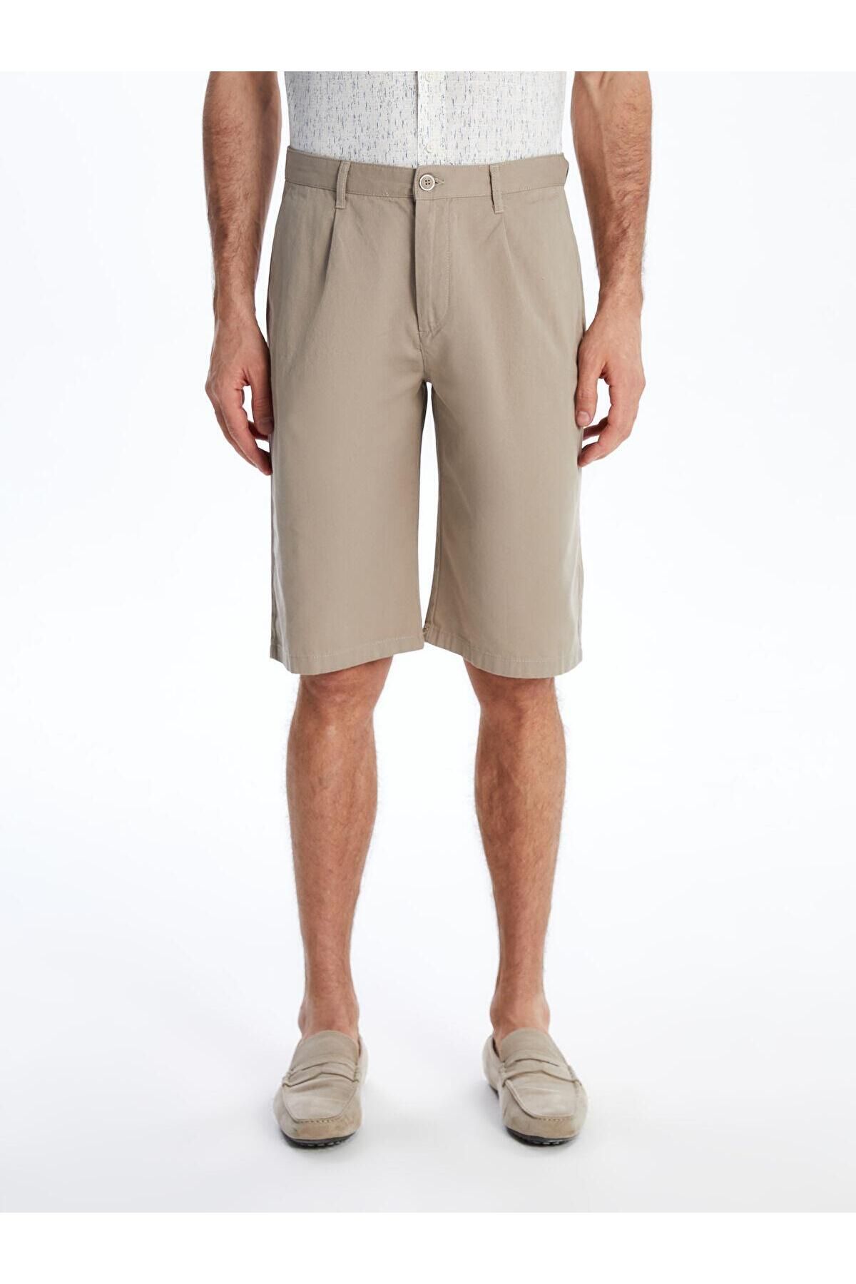 LC Waikiki-Lcwaikiki Basic Comfortable Fit Gabardine Men's Bermuda Shorts (S5) 2