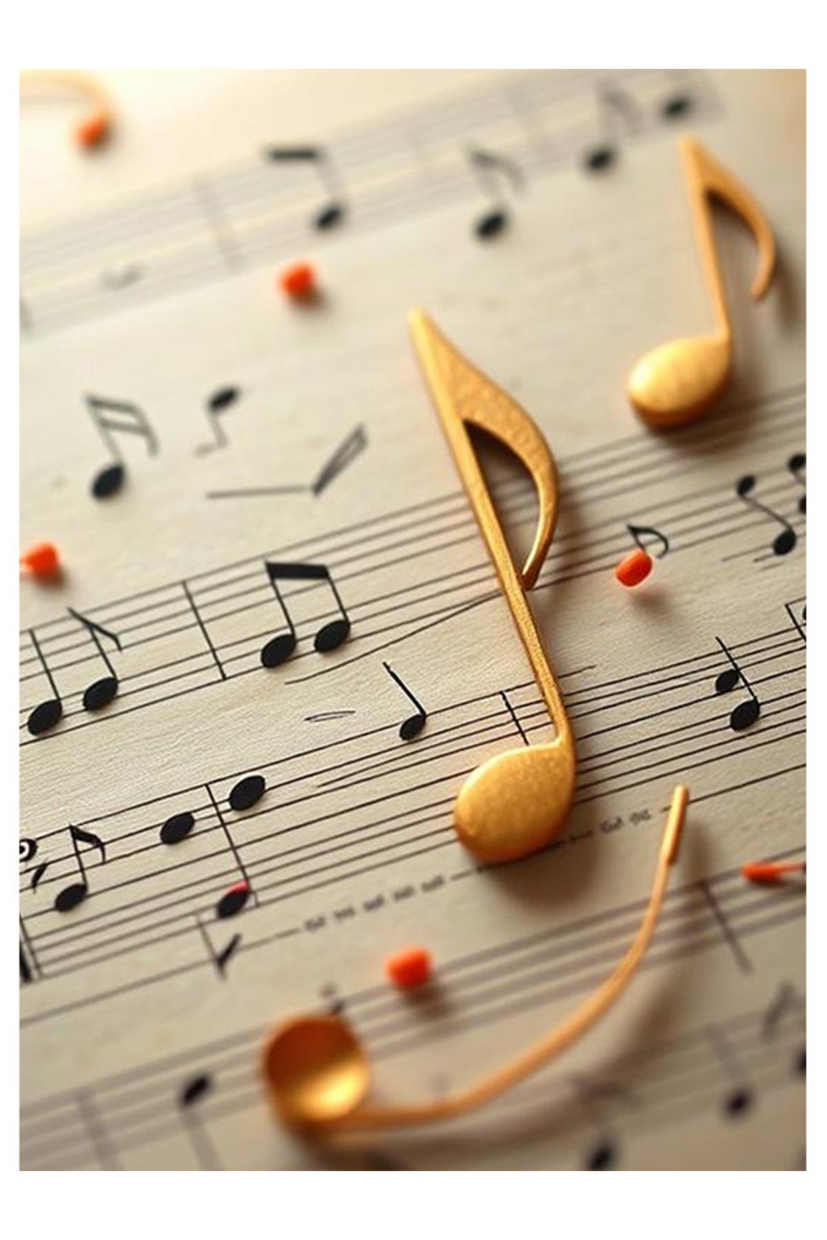 Bedeko Müzik Notaları Ahşap Tablo