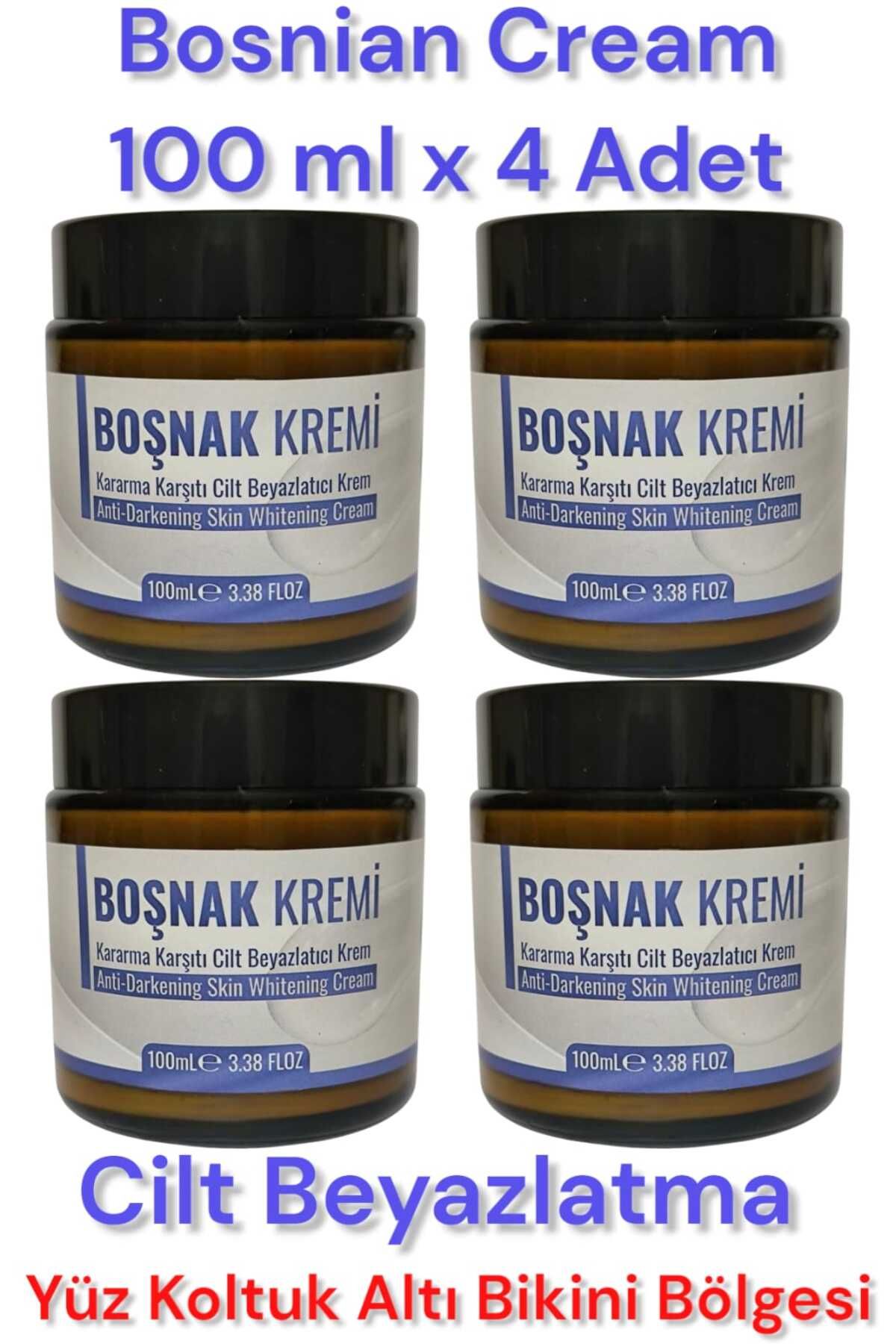 ULFİSU COSMETİCO Boşnak Cilt Beyazlatıcı Leke Kremi 4 Adet - Bosnian Cream 100ml
