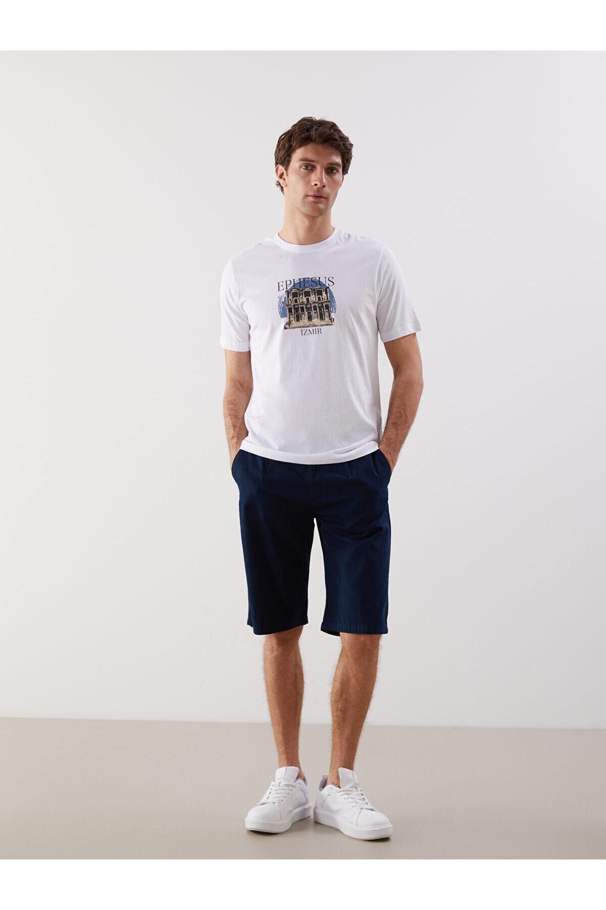 ال سی وایکیکی شلوارک برمودای مردانه گاباردین مدل Basic Relaxed Fit LCWAIKIKI (S5)