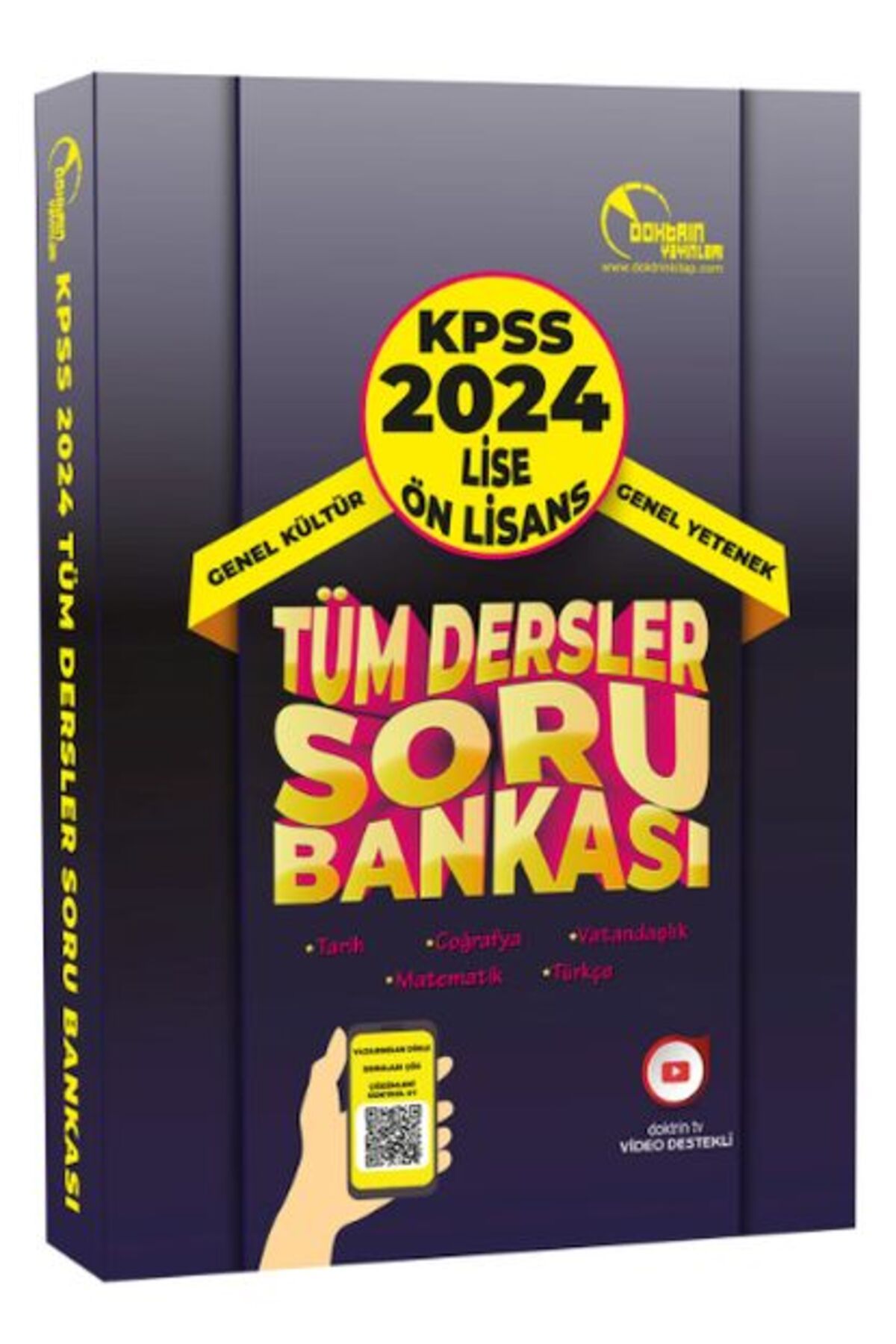 Destek Yayınları Doktrin Yayınları 2024 KPSS Lise Önlisans Tüm Dersler Tek Kitap Soru Bankası