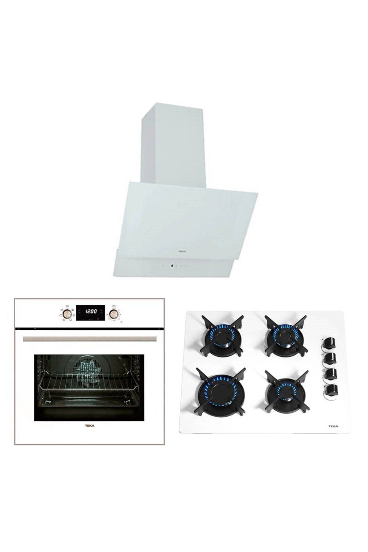 Teka Chef 6 Premium HAK 627 WH+GBE 64002 KBC WH+ATV 60 Beyaz Ankastre