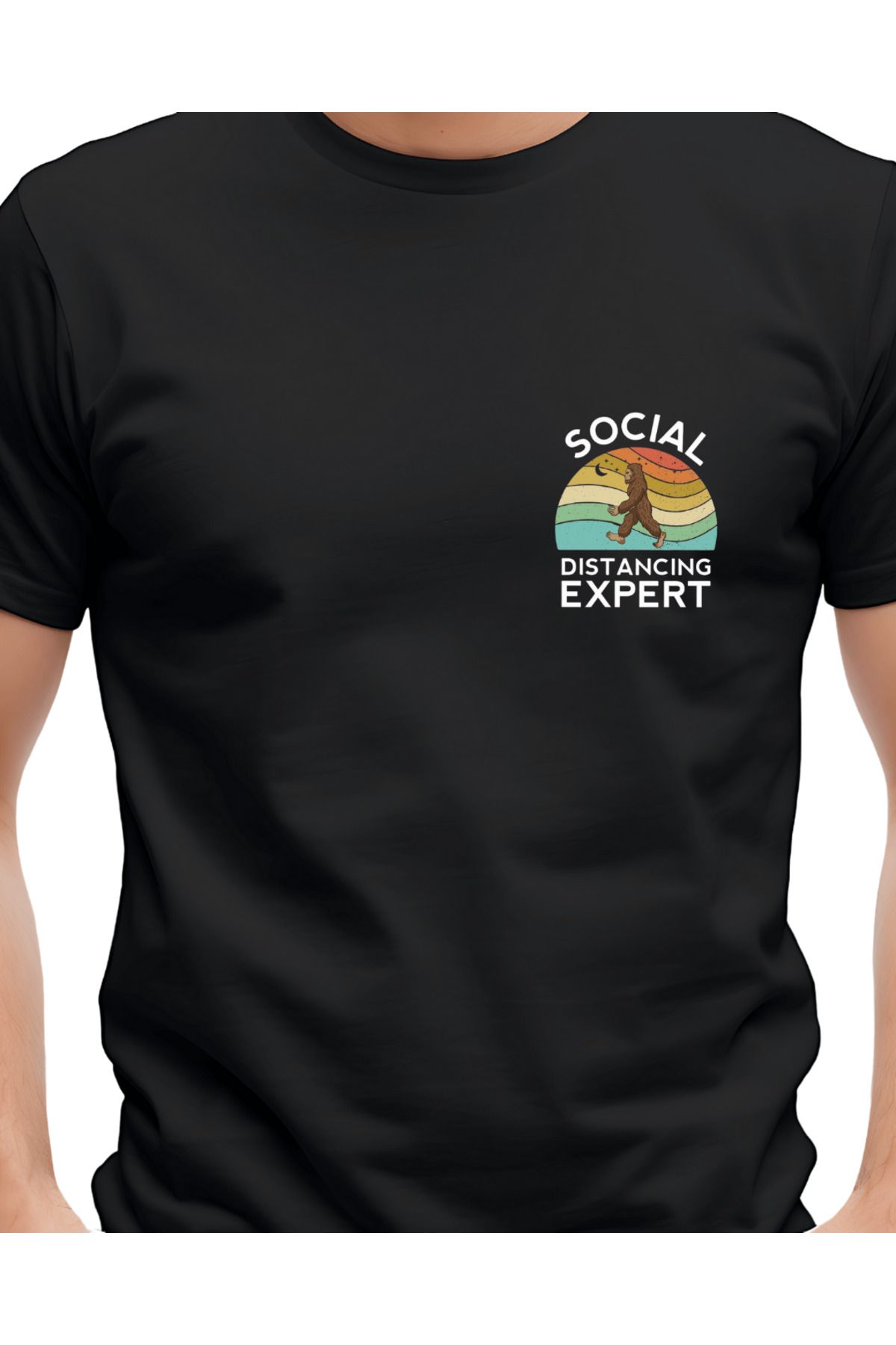 Ebiidesign Social Distance Expert Tasarımlı Baskılı T-Shirt