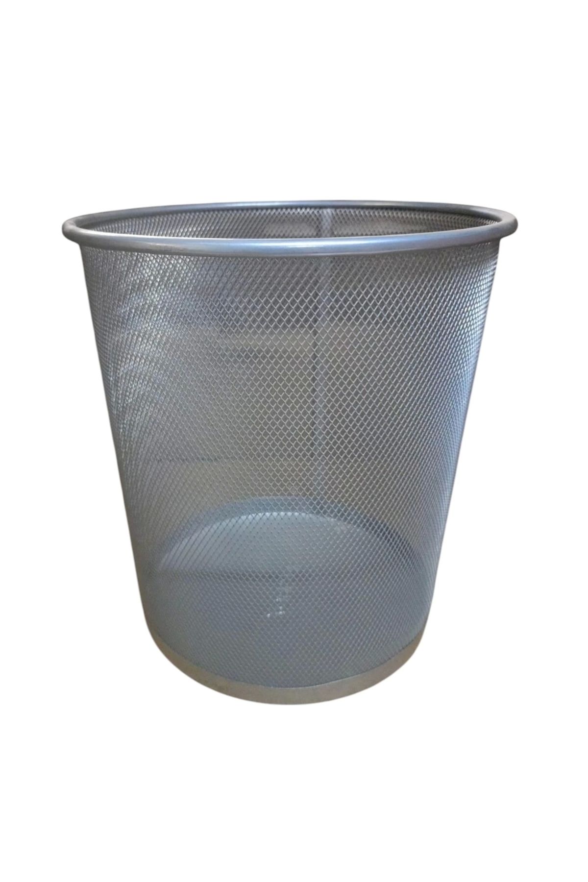 Globox DELİKLİ ÇÖP KOVASI METAL GÜMÜŞ