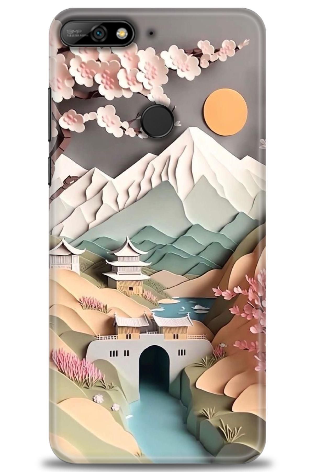 CooperTech Huawei Y7 2018 İle Uyumlu HD Baskılı Silikon Kılıf - 321