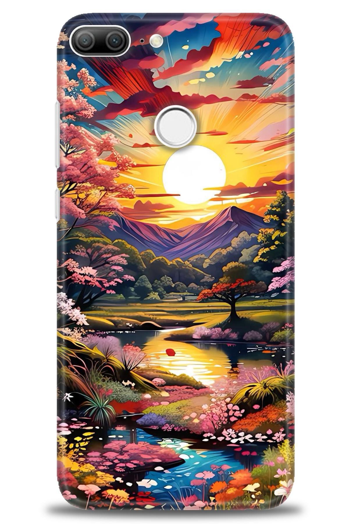 CooperTech Huawei Honor 9 Lite İle Uyumlu HD Baskılı Silikon Kılıf - 329