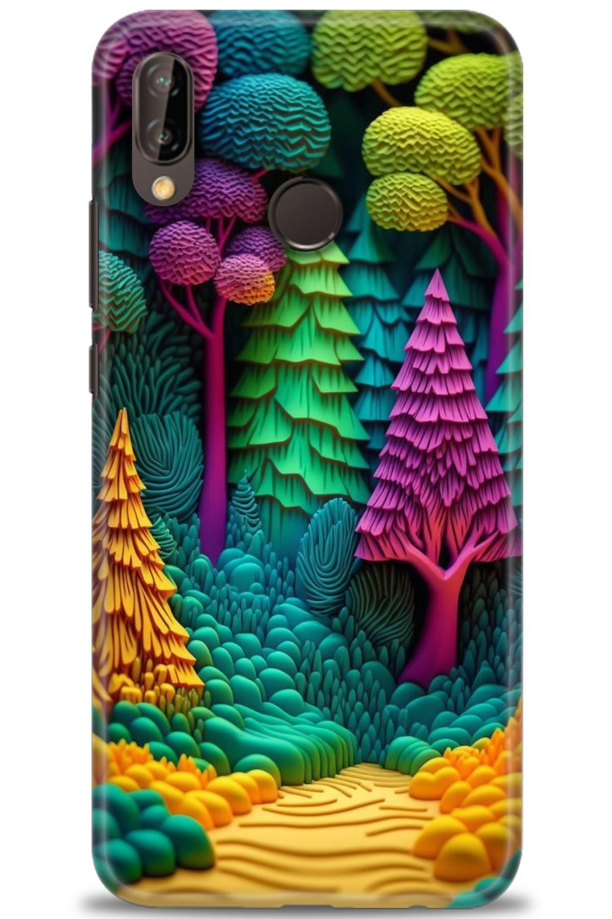 CooperTech Huawei P20 Lite İle Uyumlu HD Baskılı Silikon Kılıf - 846