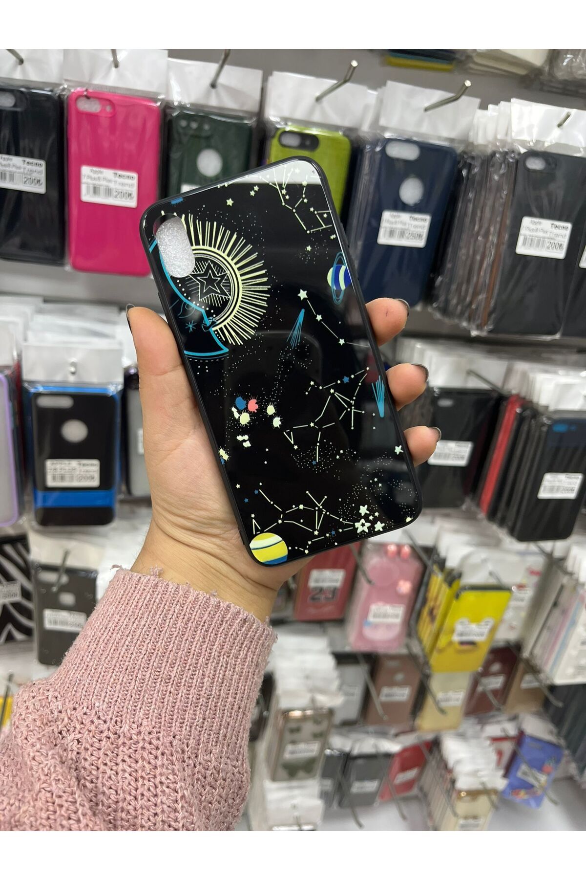 TECNOTREND Apple İPhone XR DESENLİ CAM SERT KAPAK