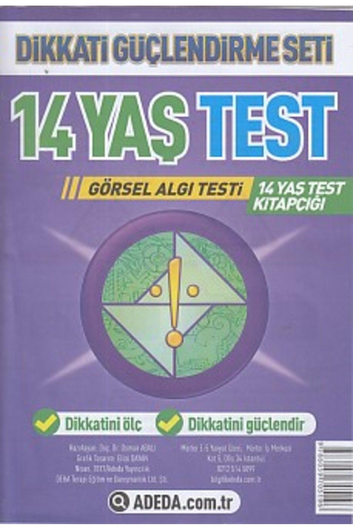 Türk Dil Kurumu Yayınları Dikkati Güçlendirme Seti 14 Yaş Test