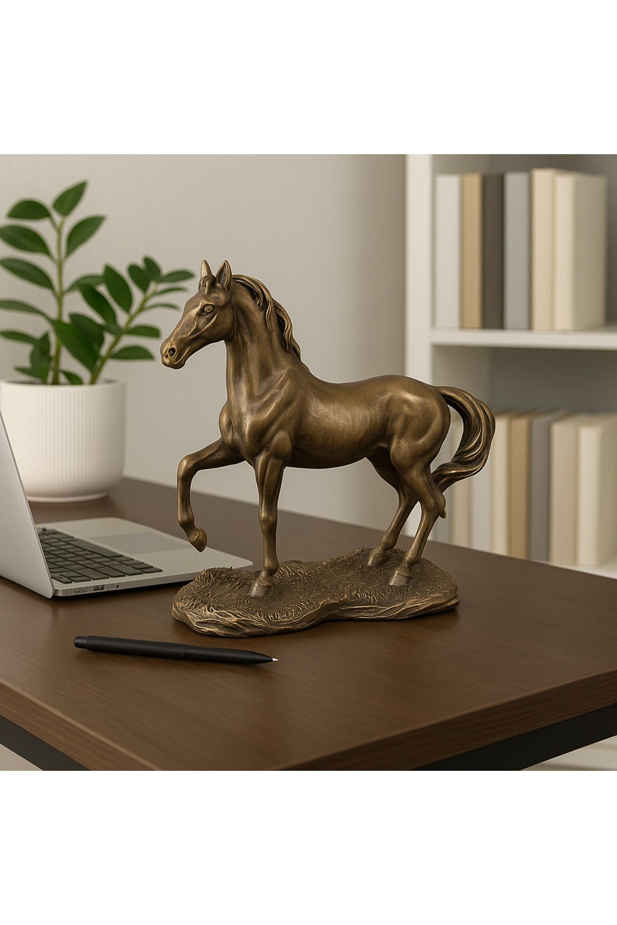 AYDINARTSHOP Veronese Klasik Anatomik At Biblosu (Bronz Görünümlü Heykel)
