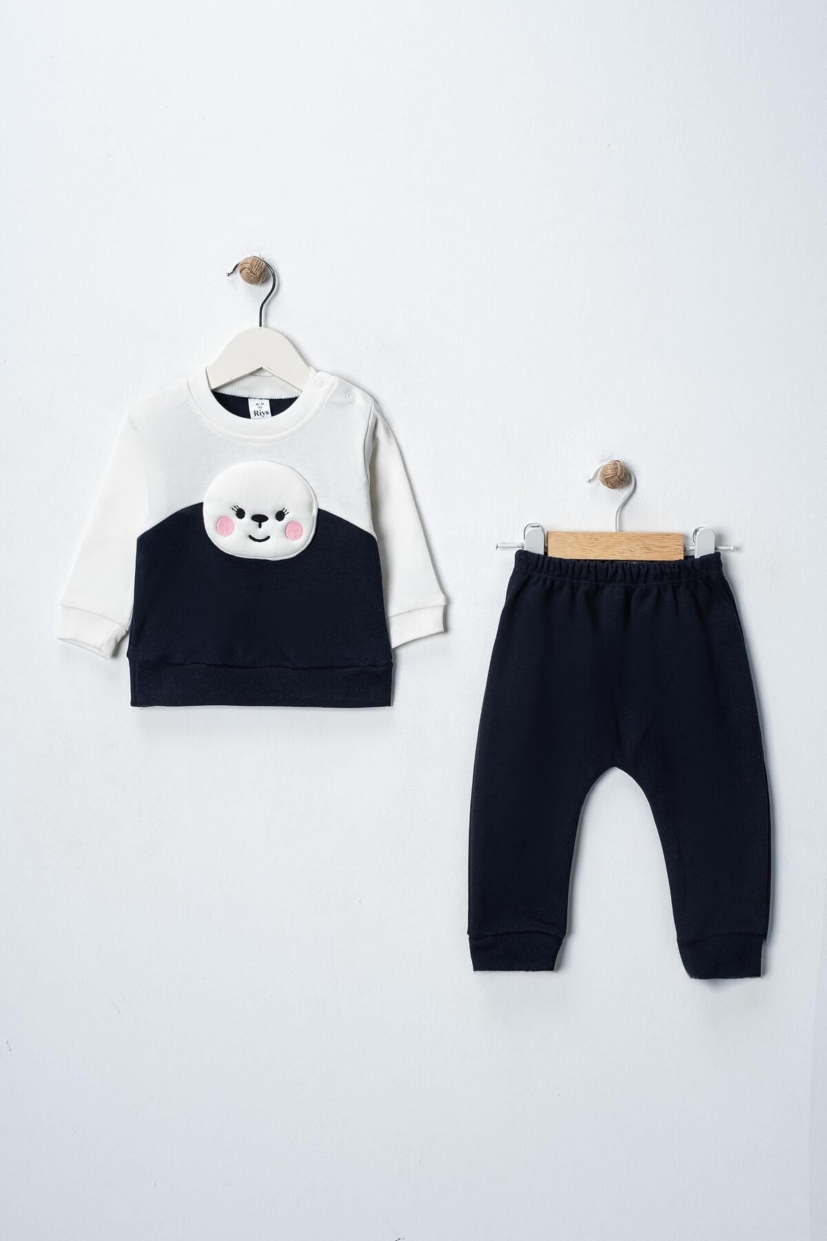 canmanakids&baby Emoji detaylı Aylık Bebek Takım Pamuklu