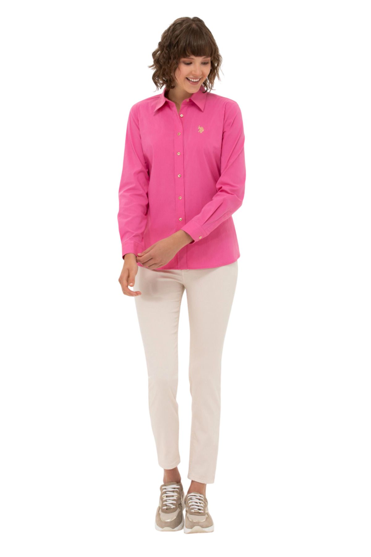 U.S. Polo Assn. U.s. Polo Silin Fit Spor Gömlek Crısy23y Pembe G081sz078.000.1570603