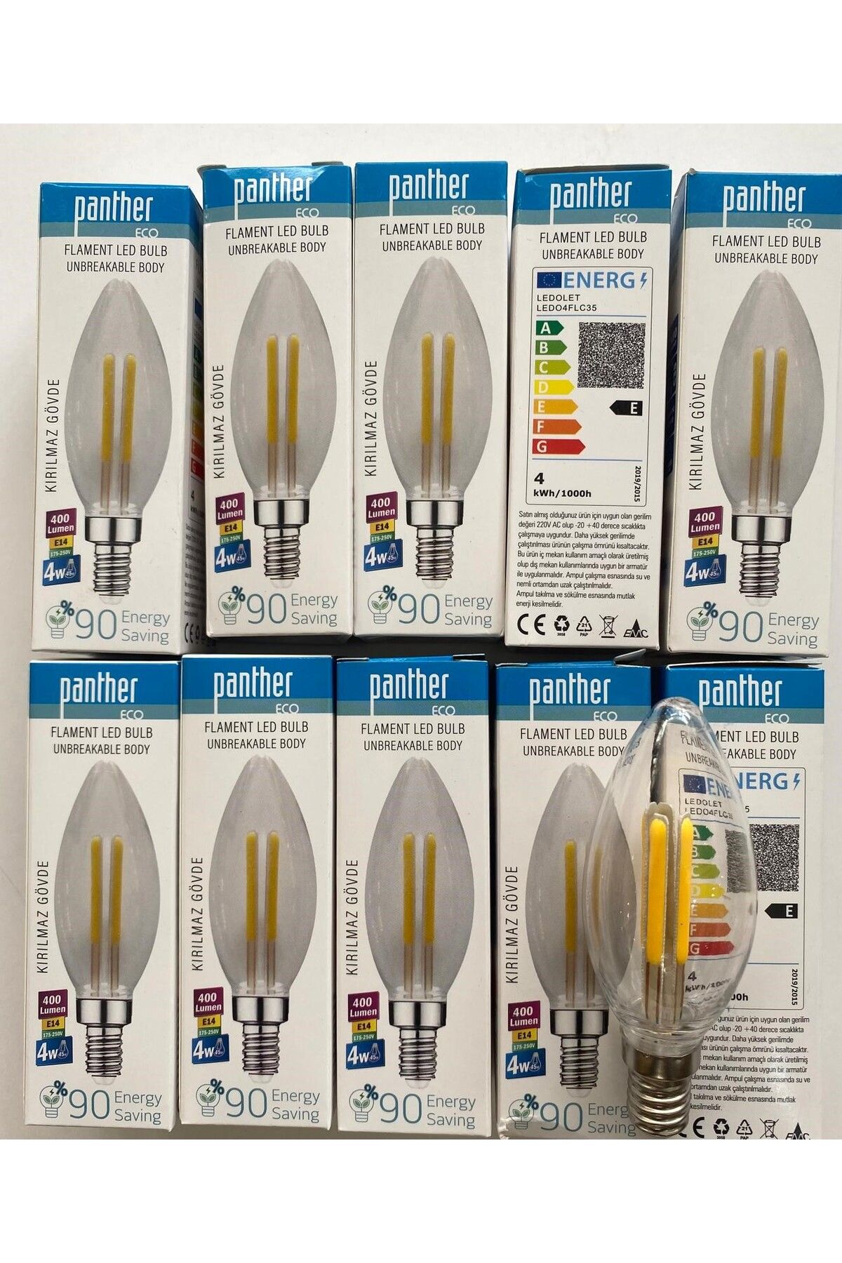 Birlik RUSTIK ERD-282 E14 220V 6W 4000K FİLAMENT LED AMPUL [ 10 ADET ]