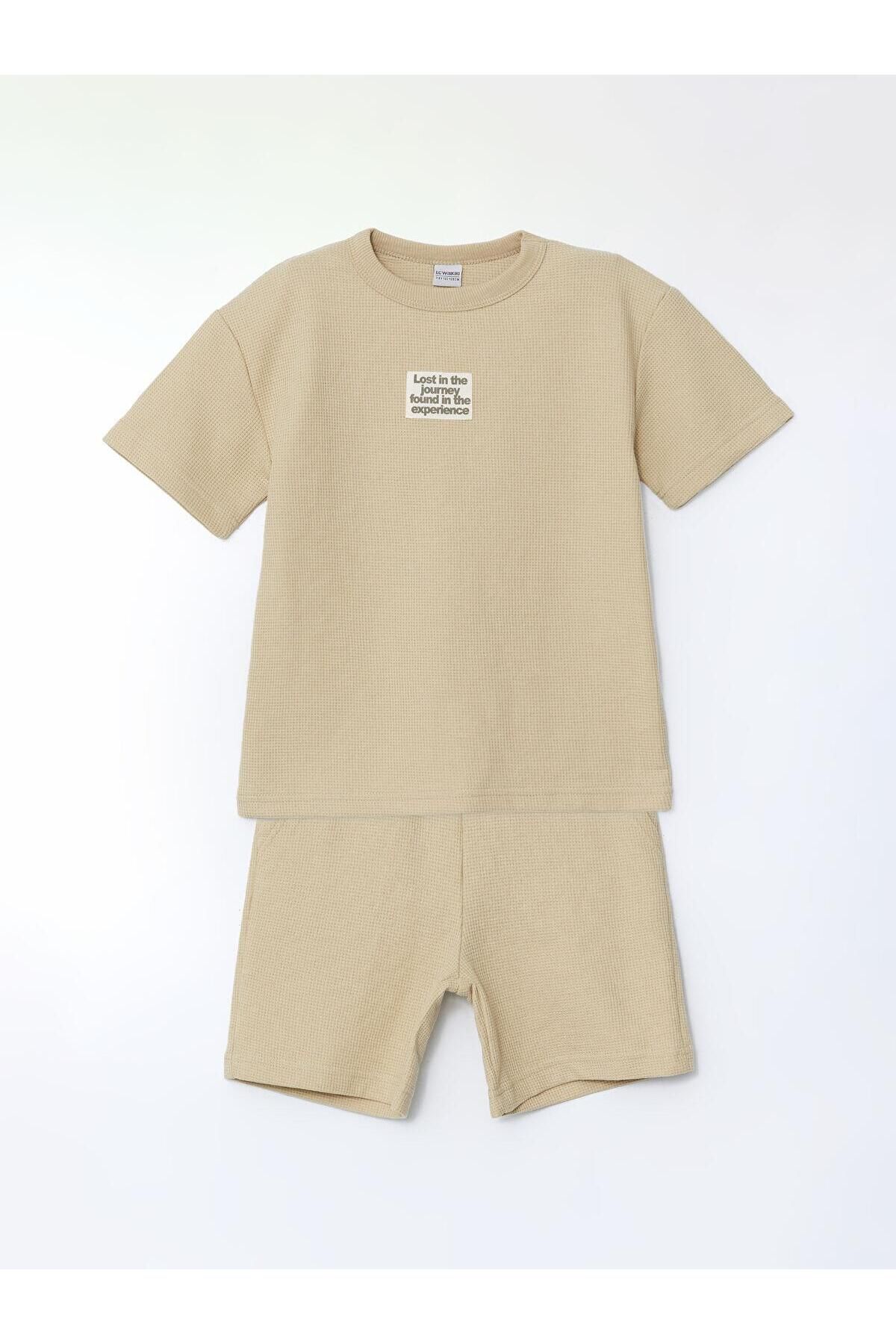 LC Waikiki LCW Kids Bisiklet Yaka Erkek Çocuk Tişört ve Şort (S5)