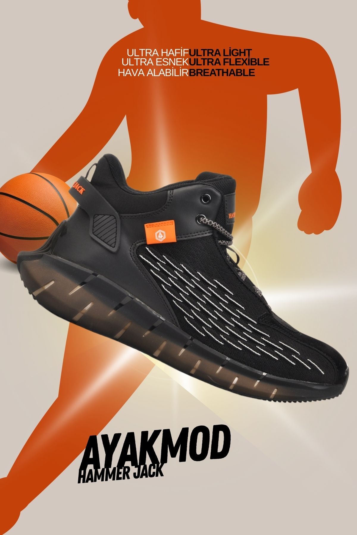 Hammer Jack Claudin 101 22352 Siyah Erkek Basketbol Ayakkabısı