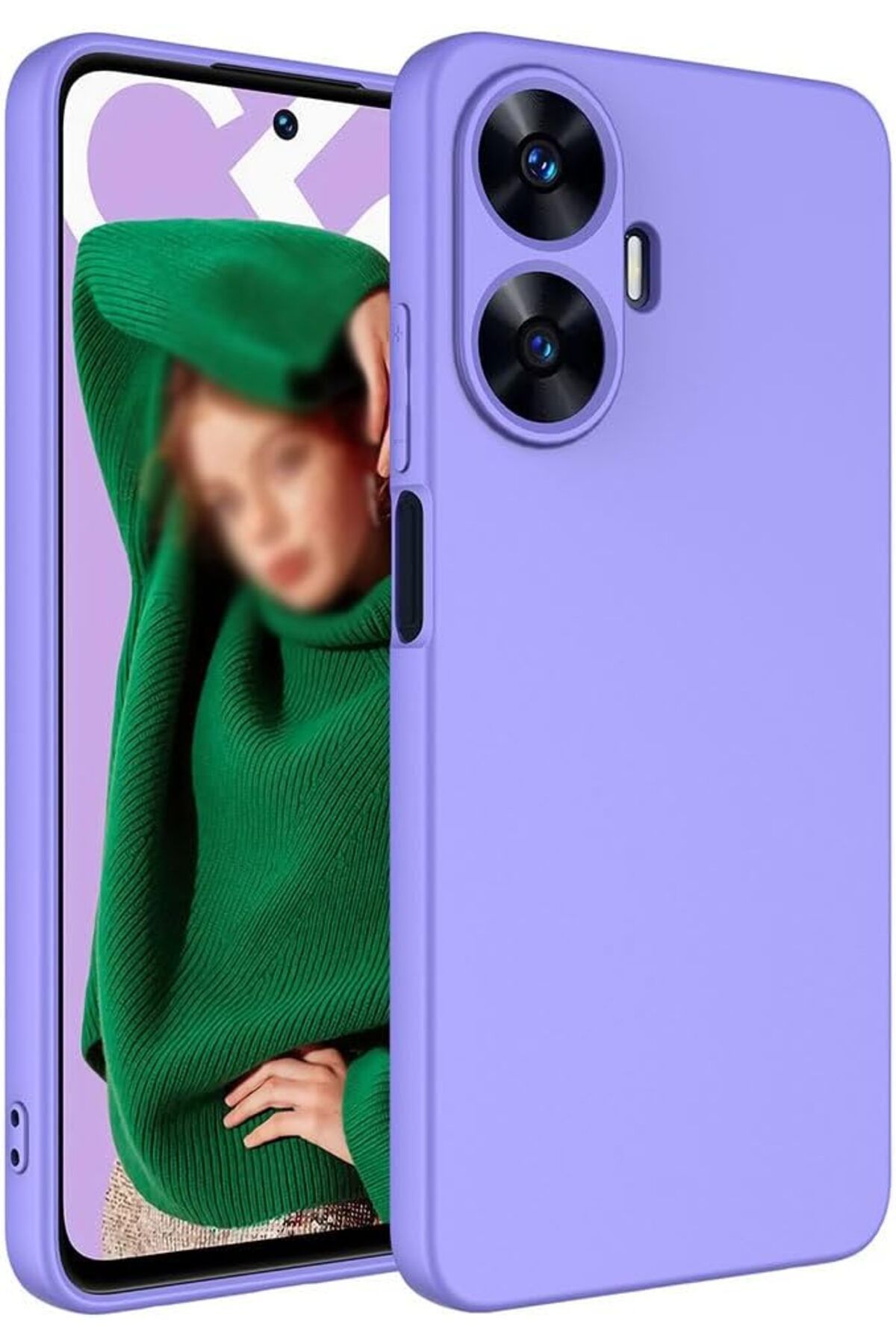 Di Aksesuar Realme C55 Lila Lansman Kılıf