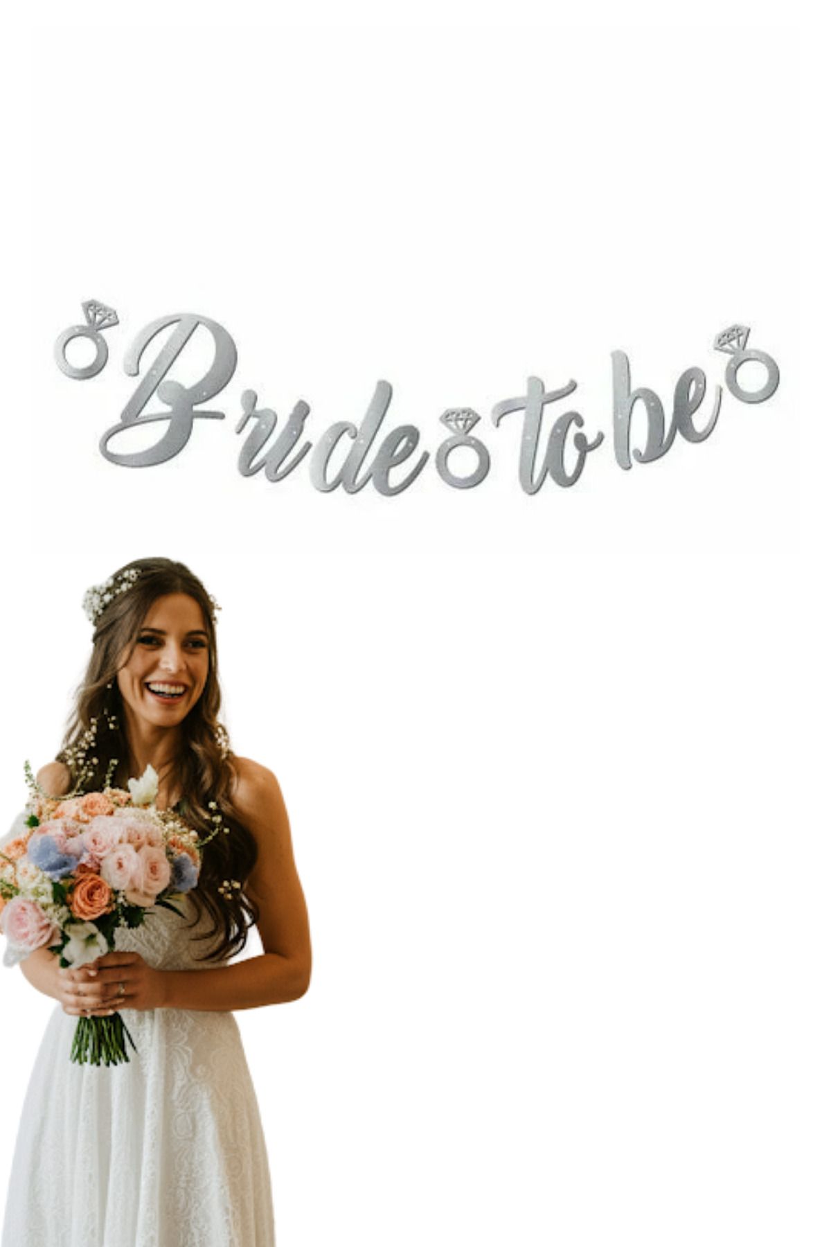 Baloncu Dede Bride To Be Yazılı Banner Gri Kadın Bekarlığa Veda Gelin Parti Kutlama Malzemeleri