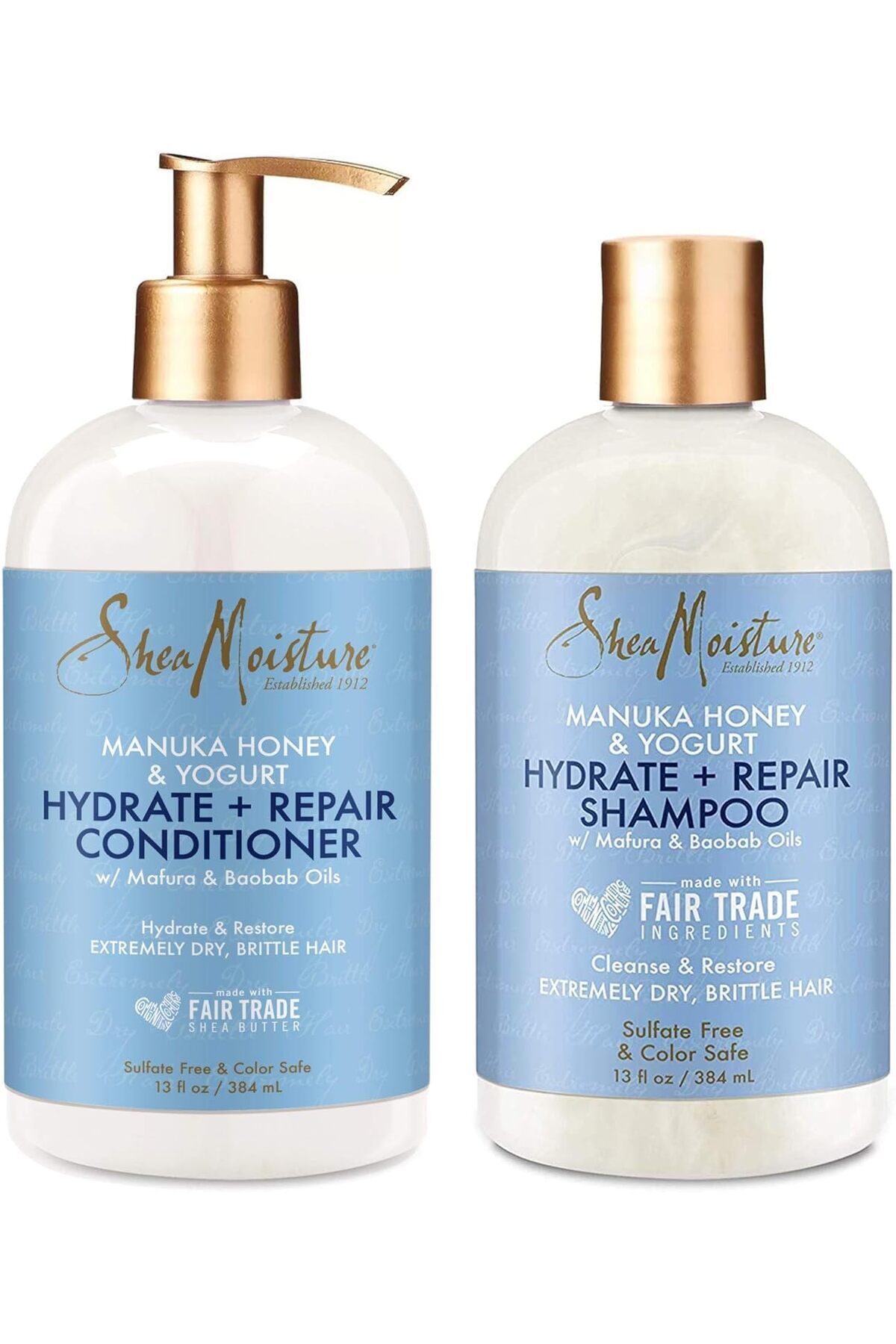 Shea Moisture-Hydrate & Repair Conditioner For Damaged Hair Manuka Honey & Yogurt Shea Butter Shampo 1