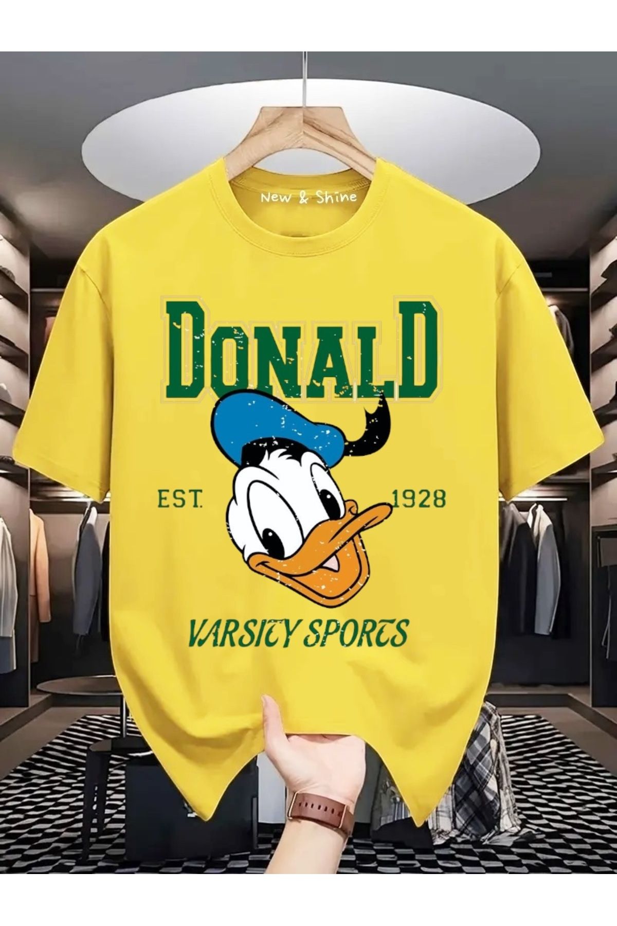 New Shine Donald Duck Baskılı Oversize T-Shirt