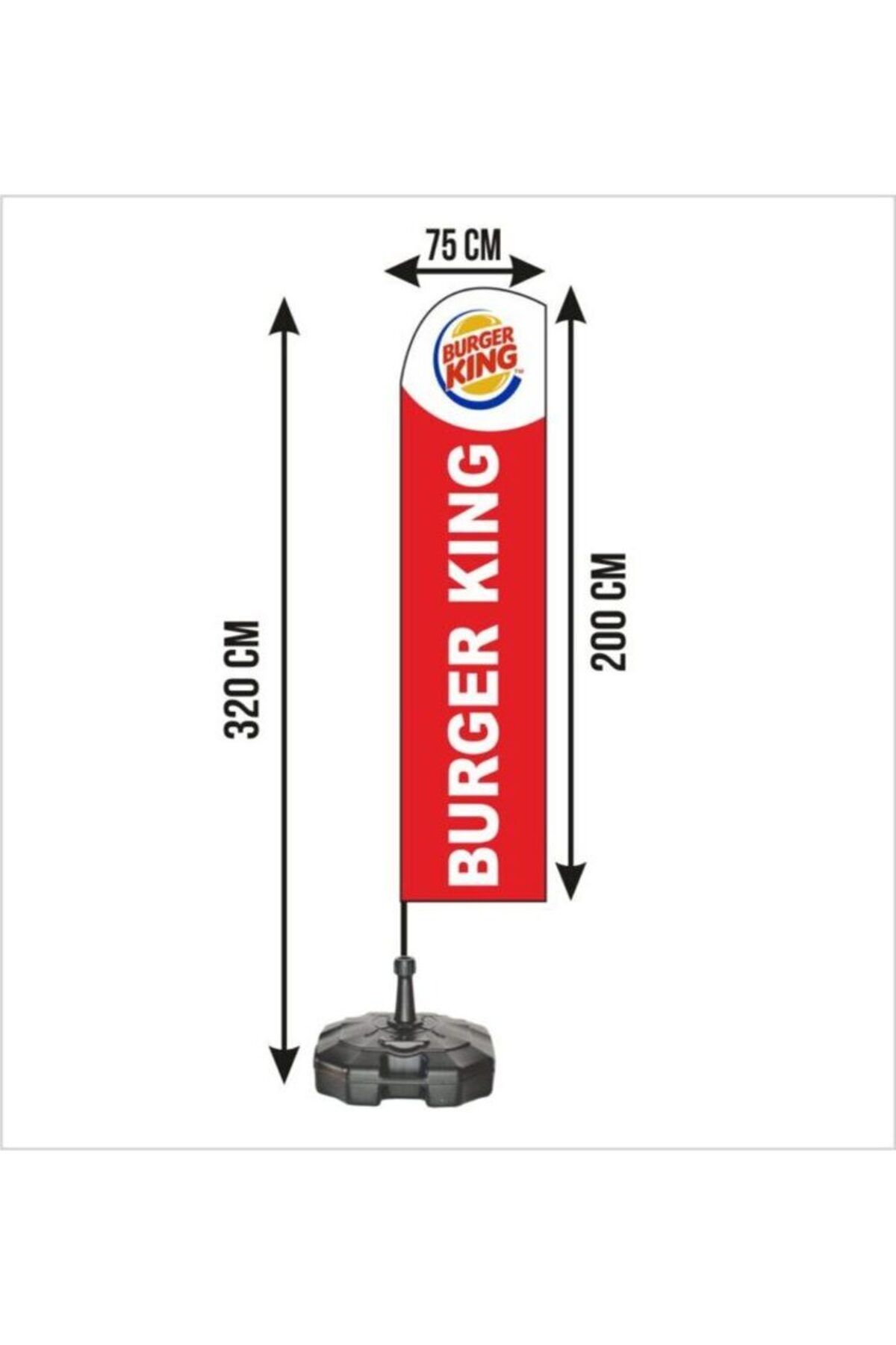 Rota Plastik Yelken Bayrak Seti (Bidonlu) –75 x 200 cm Reklam, Tanıtım, Etkinlik, Özel Baskılı