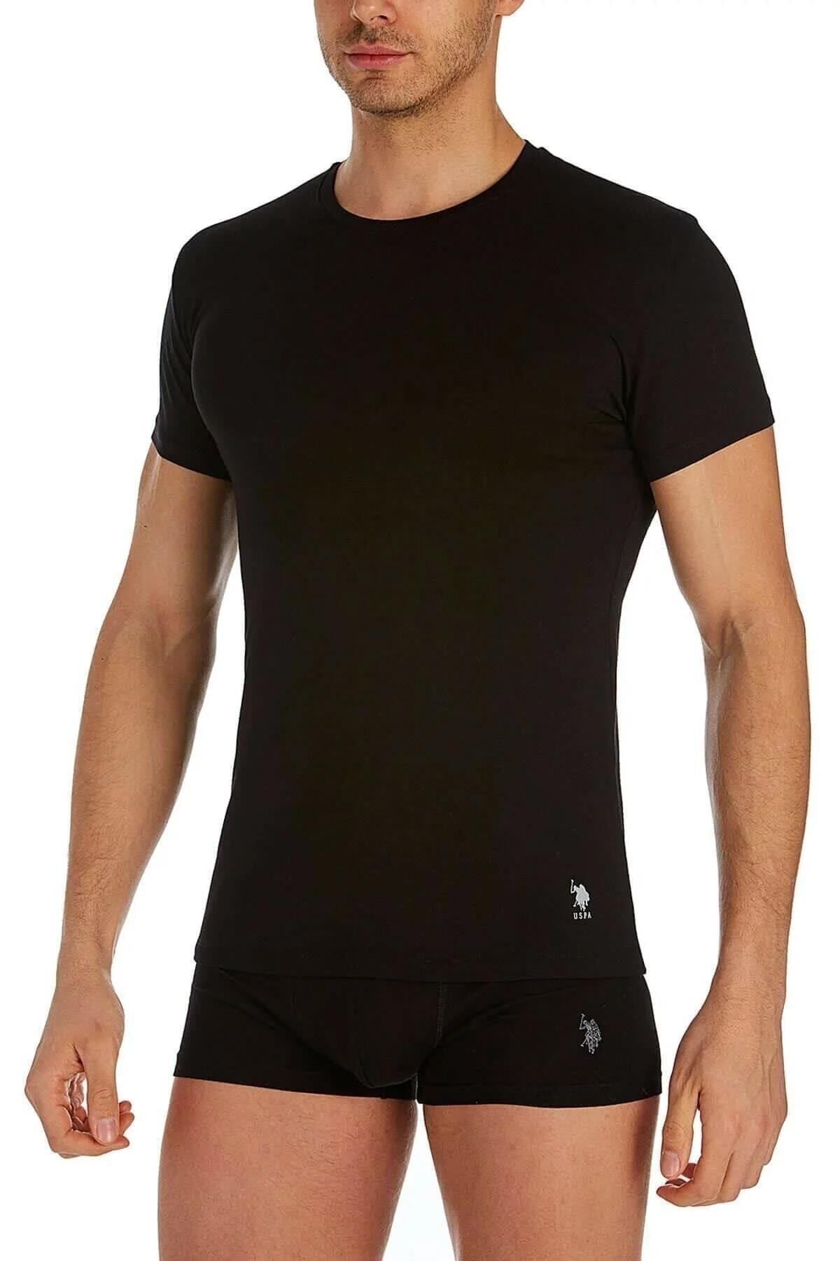 U.S. Polo Assn. Pamuklu 2'li Amerikan Yaka Kısa Kol T-shirt