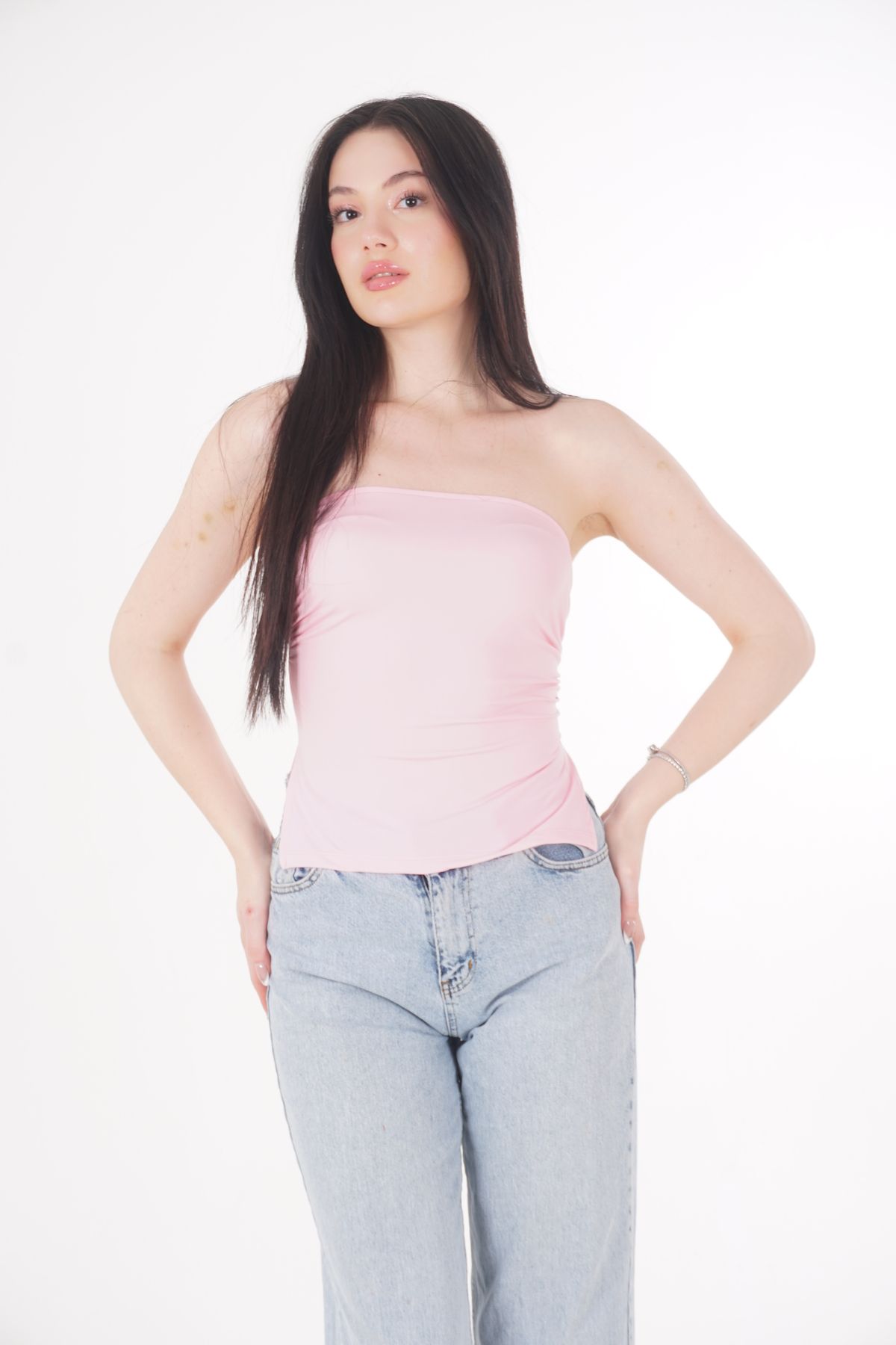 CHAURA Yırtmaçlı Crop Bluz