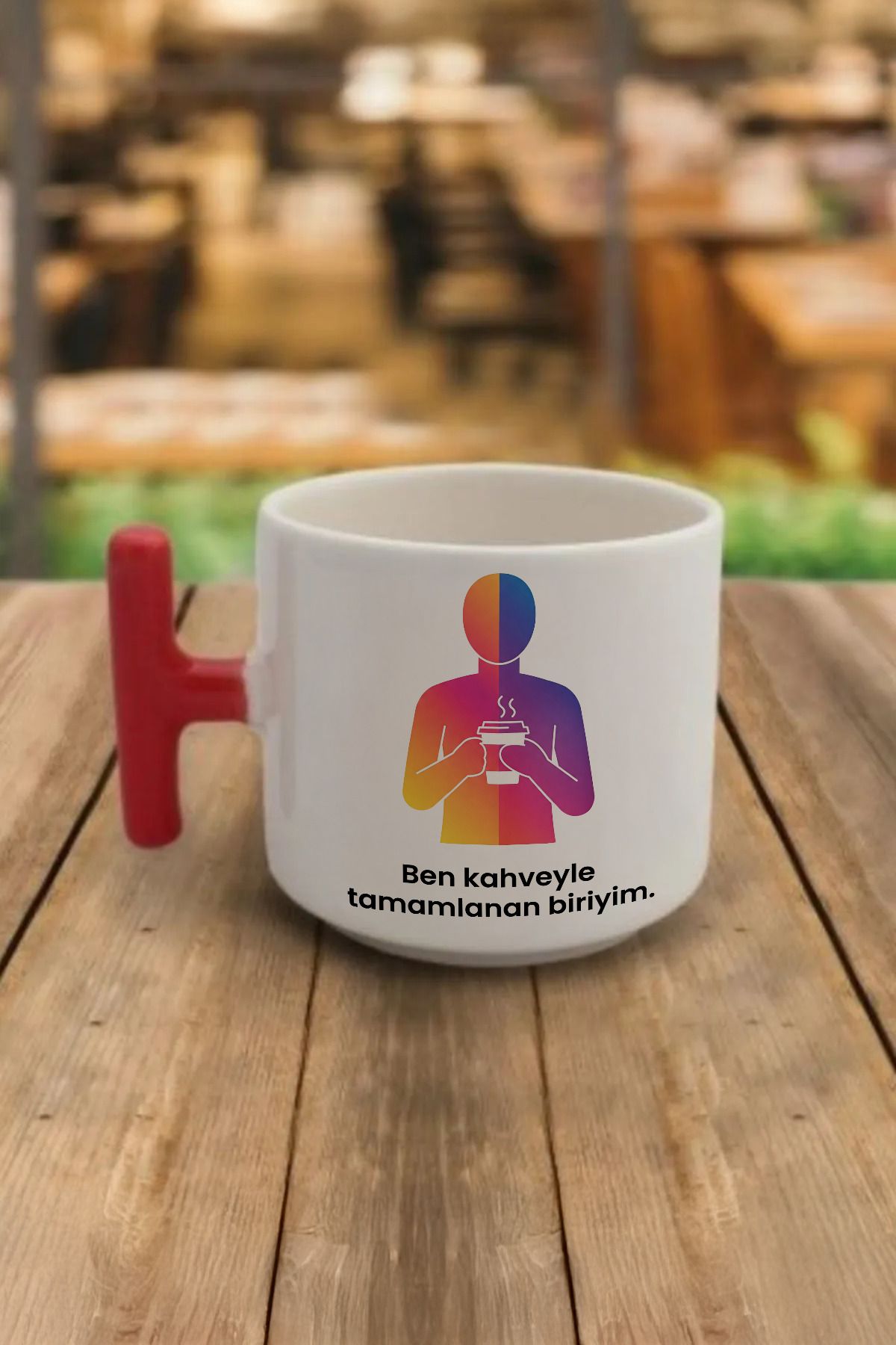 DozNest Yarım Kalmışlara Özel: Kahveyle Tamamlanan Kupa - Seramik Çay, Bardak, Kahve Hediyelik Bardağı
