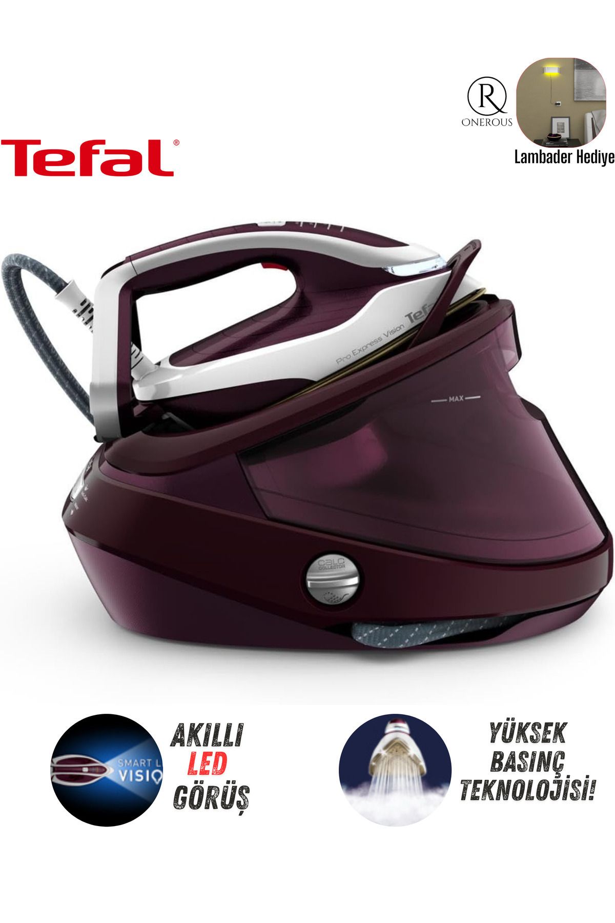 TEFAL 8.3 Bar Ultra Basınçlı Buhar Kazanlı Ütü, 680 Gr/dk, Sıfır Yanık Garantili - Güçlü Performans