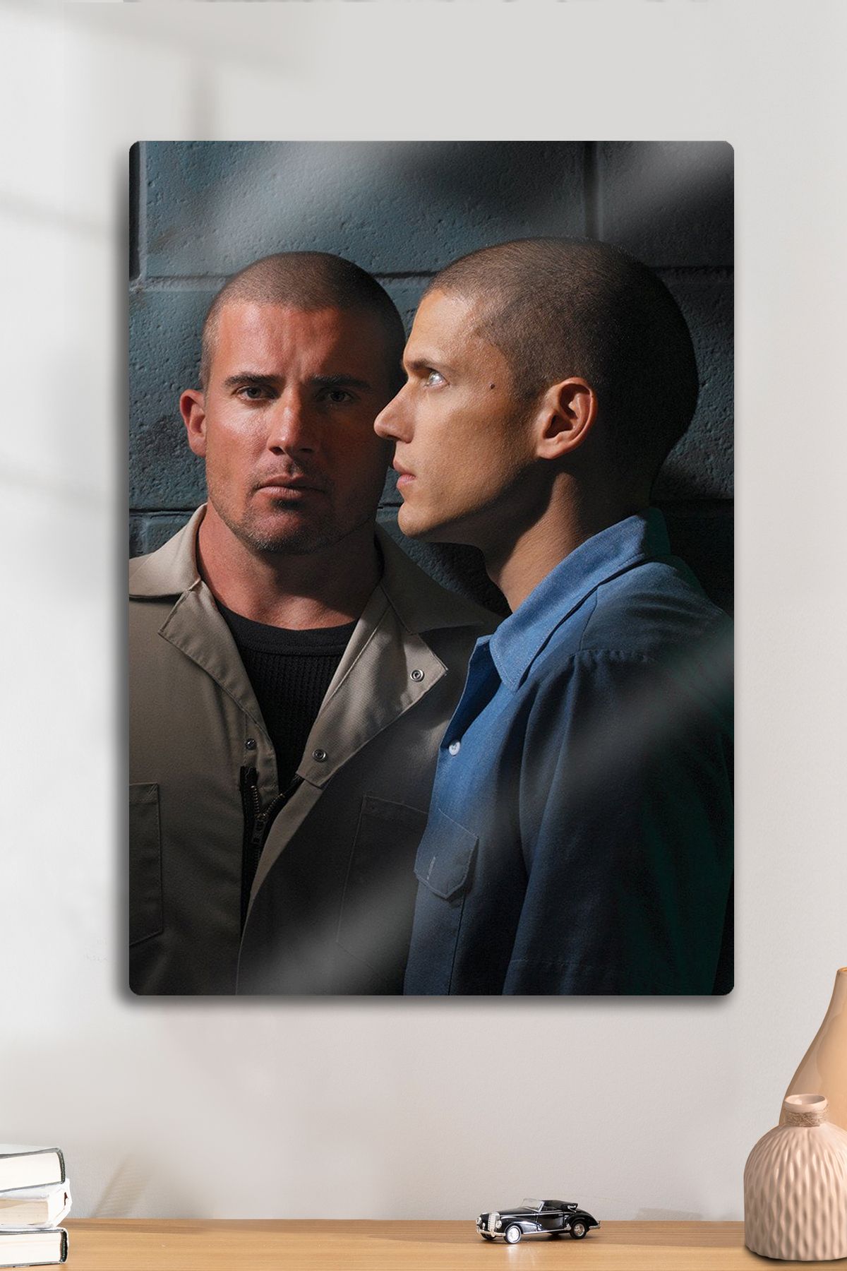 DekorHane Metal Tablo - Prison Break, PB, Michael Scofield, Dizi Poster Film Tablosu