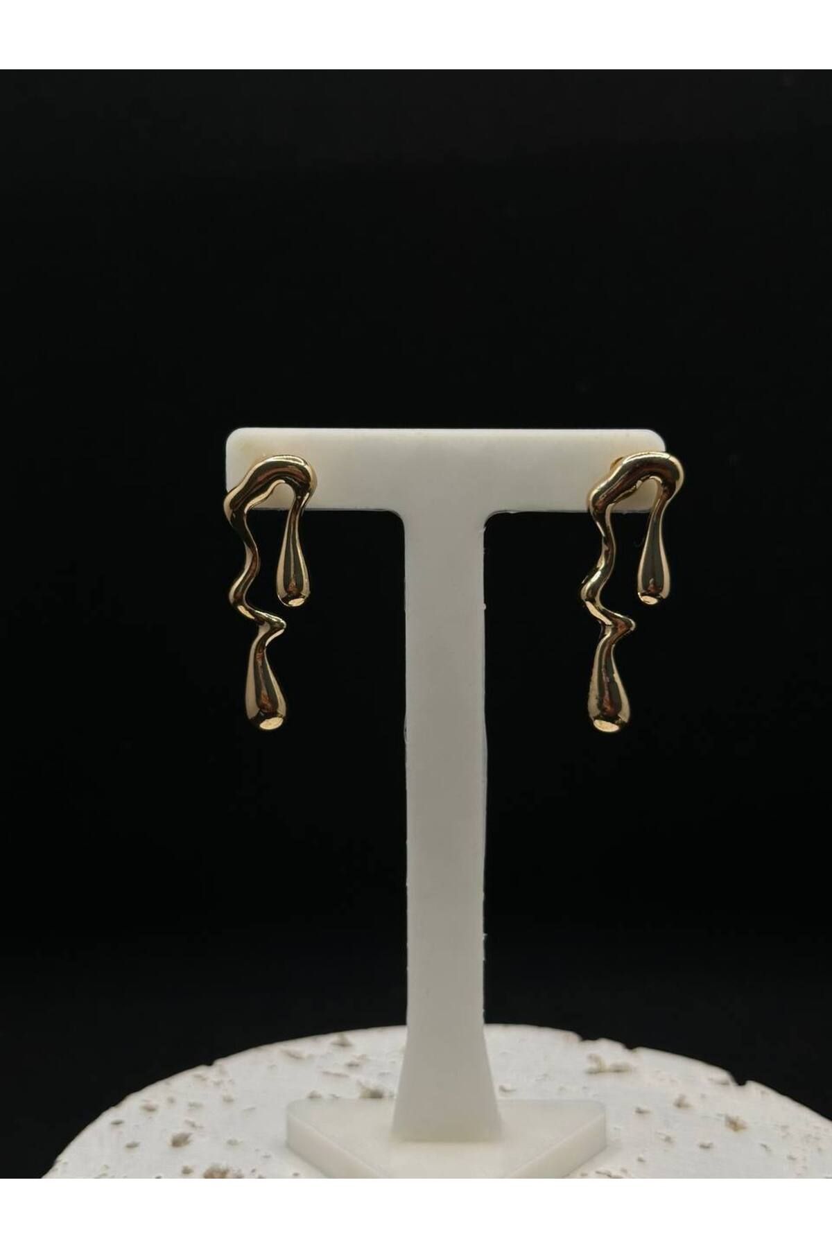 lysiaaccessory Pinterest Model Su Damlası Gold Küpe