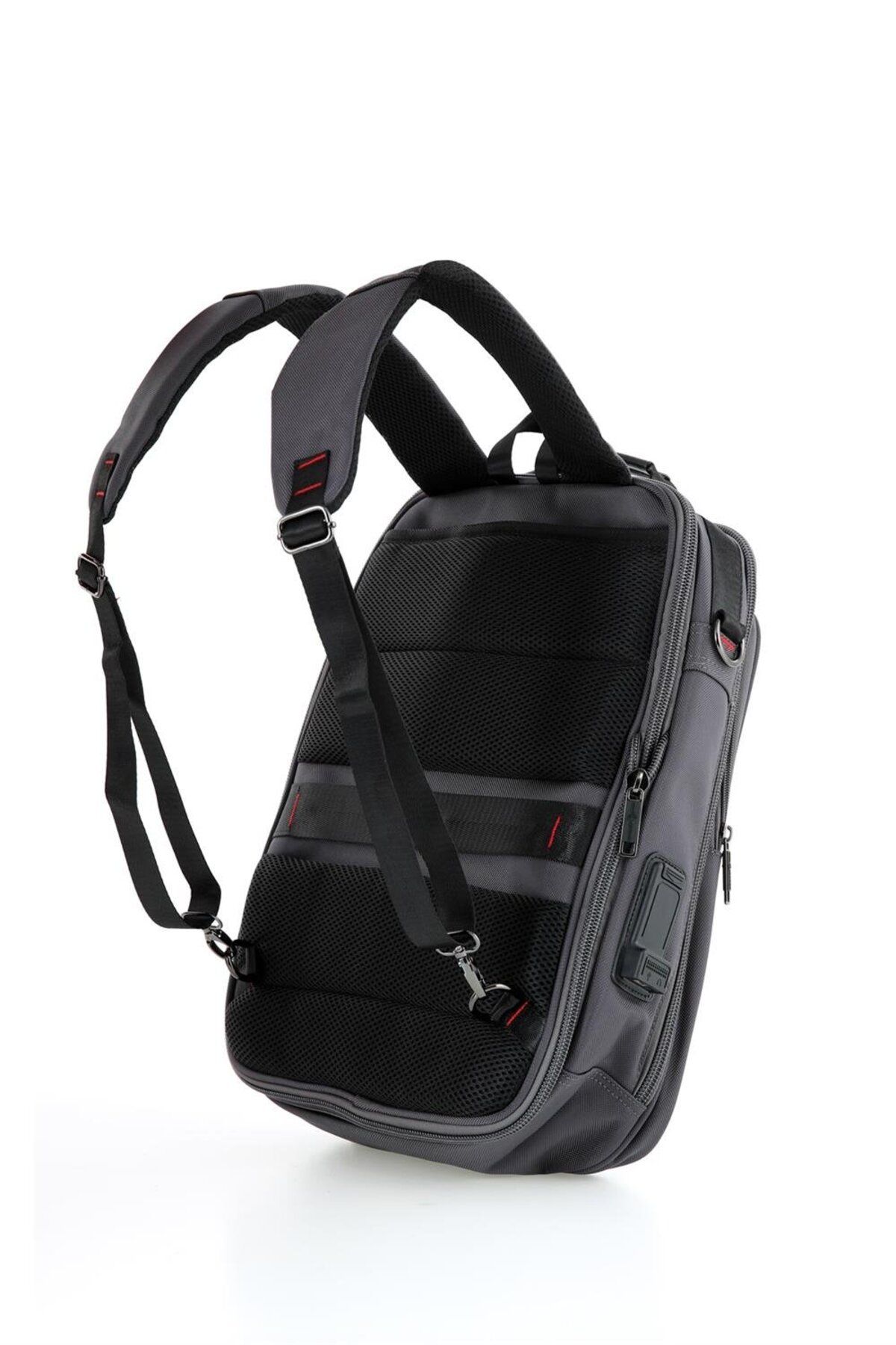 ÇÇS-Backpack with USB and Headphone Input, Laptop Compartment, Lock 4