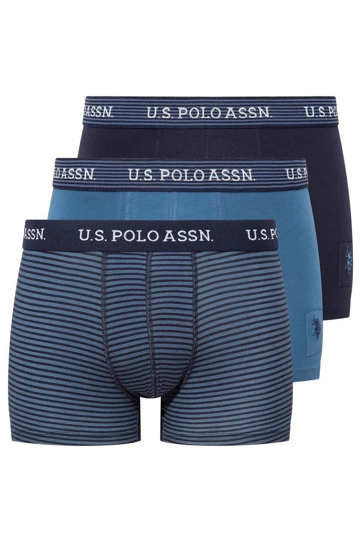 U.S. Polo Assn. U.S. Polo Assn. Erkek Modal 3'lü Erkek Boxer, %47 modal %47 pamuk %6 likra