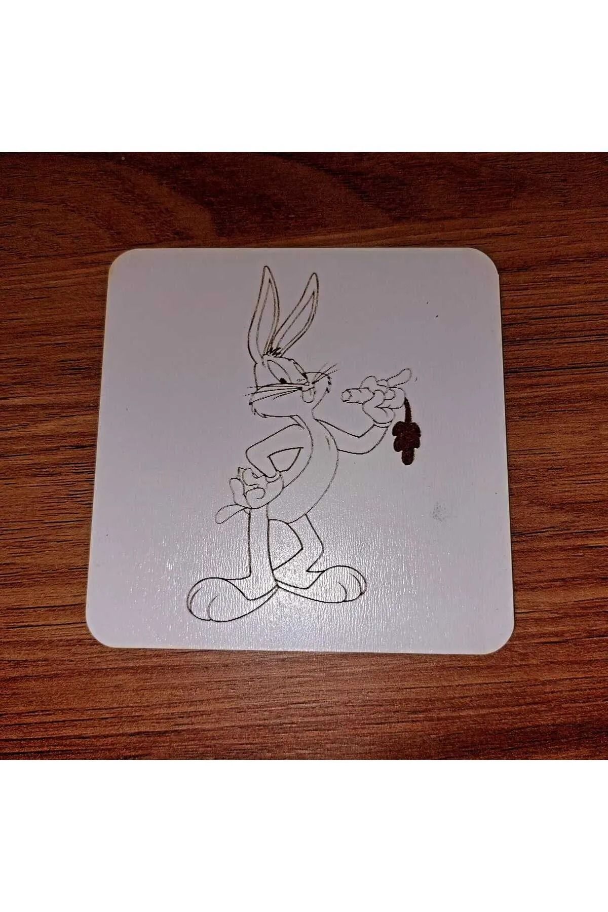 LavanTasarım Bugs Bunny Ahşap Bardak Altlığı