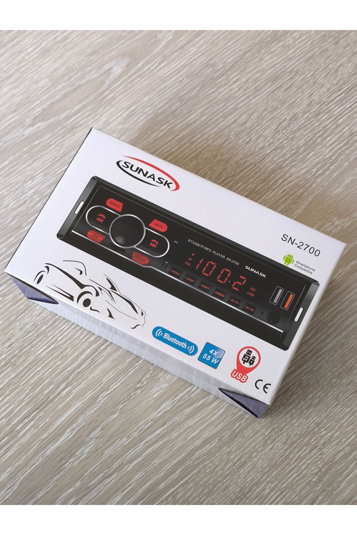 patili tasarım Bluetoothlu Cift usbli Oto Teyp