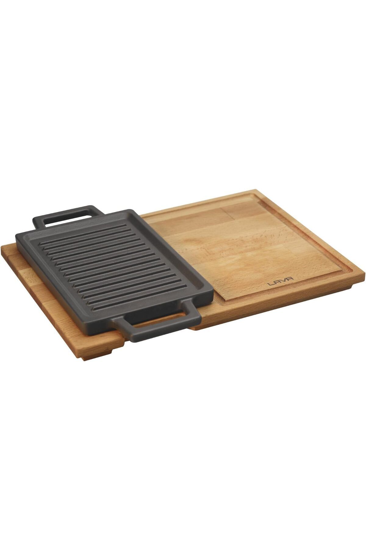 STOREMAX daiviolastore Pişirme Kabı, LV ECO HP 2215 T13 K4 Dikdörtgen pişirme gözü ve Ahşap plaka, Öl