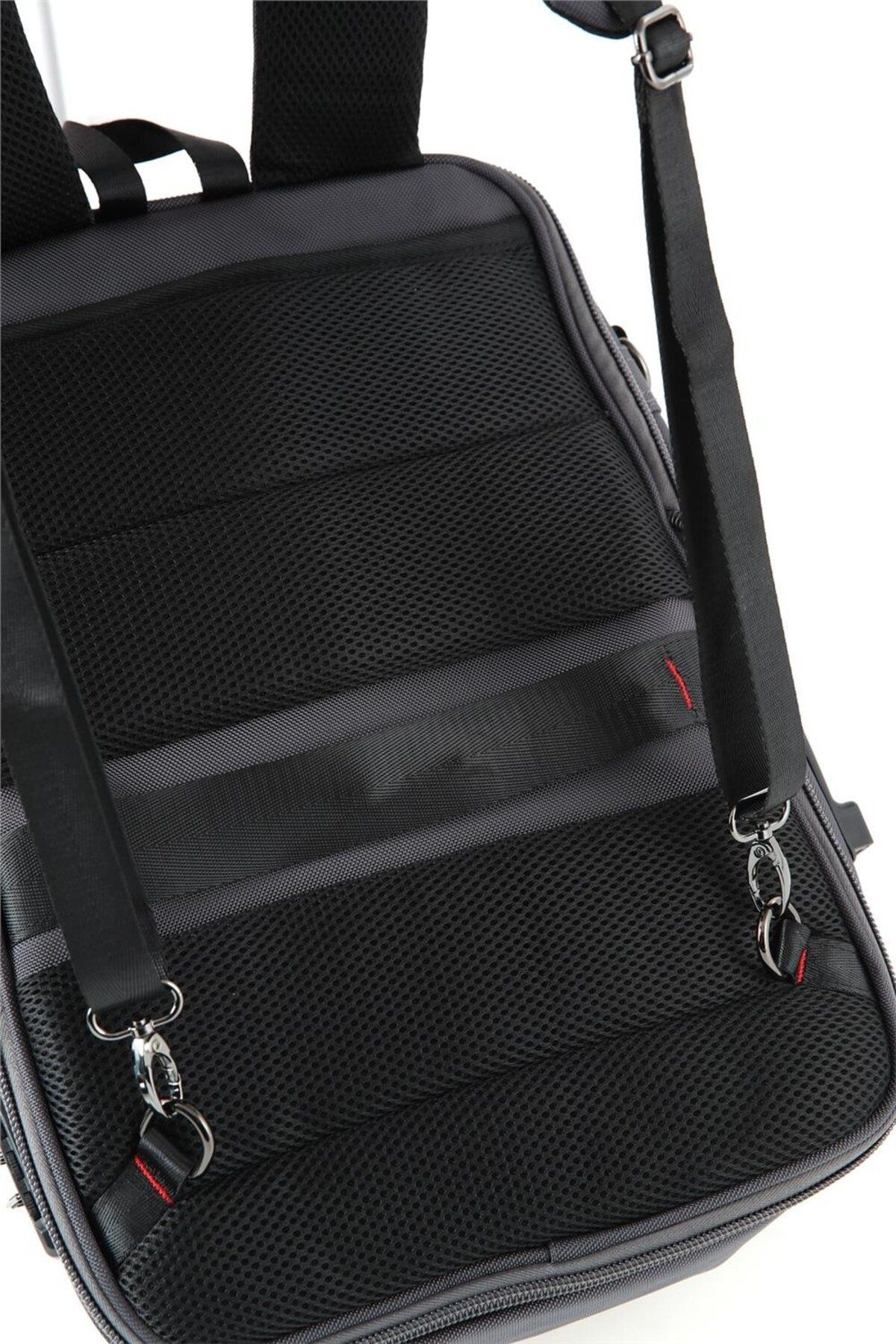 ÇÇS-Backpack with USB and Headphone Input, Laptop Compartment, Lock 7
