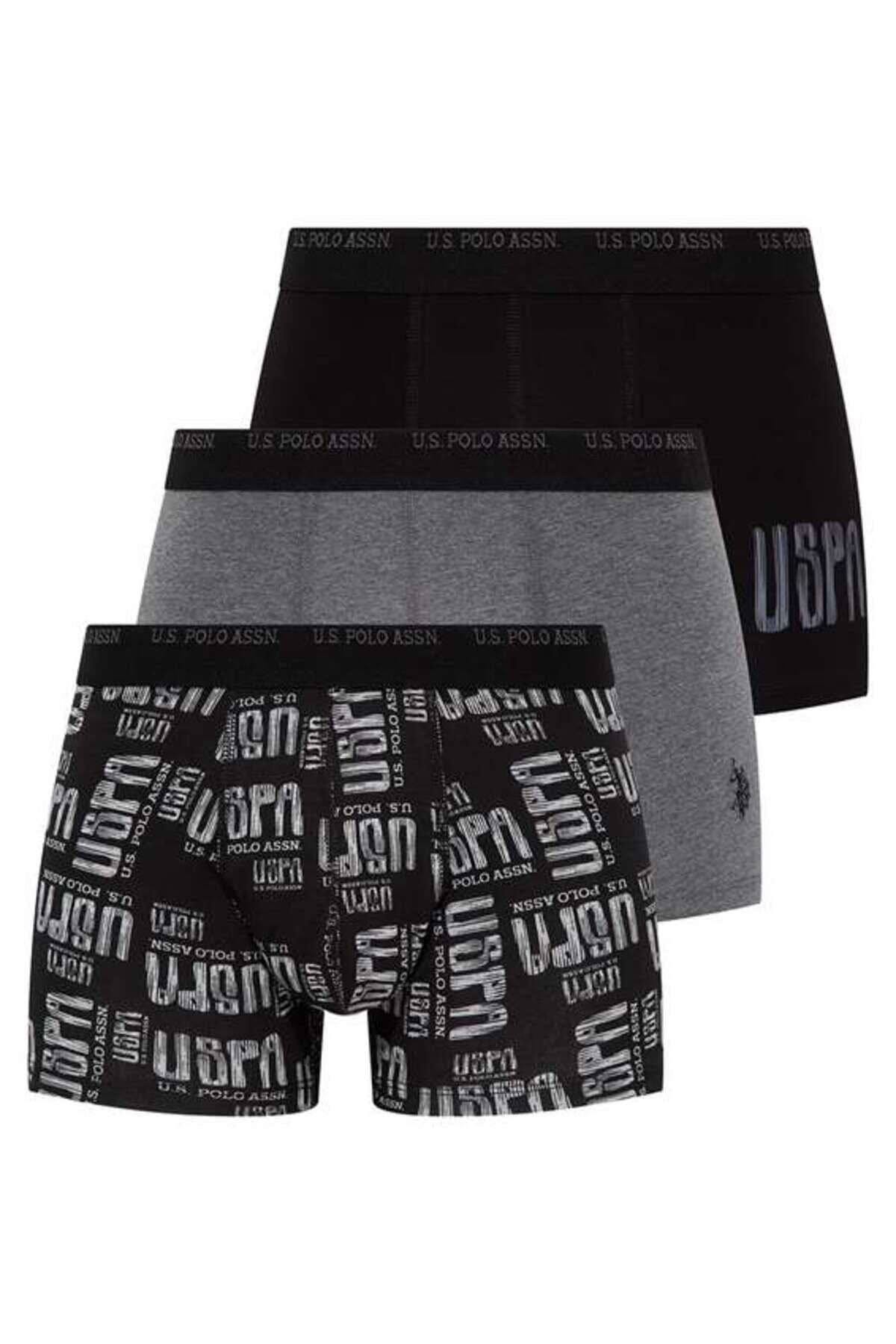 U.S. Polo Assn. Ekonomik Paket 3'lü Erkek Boxer
