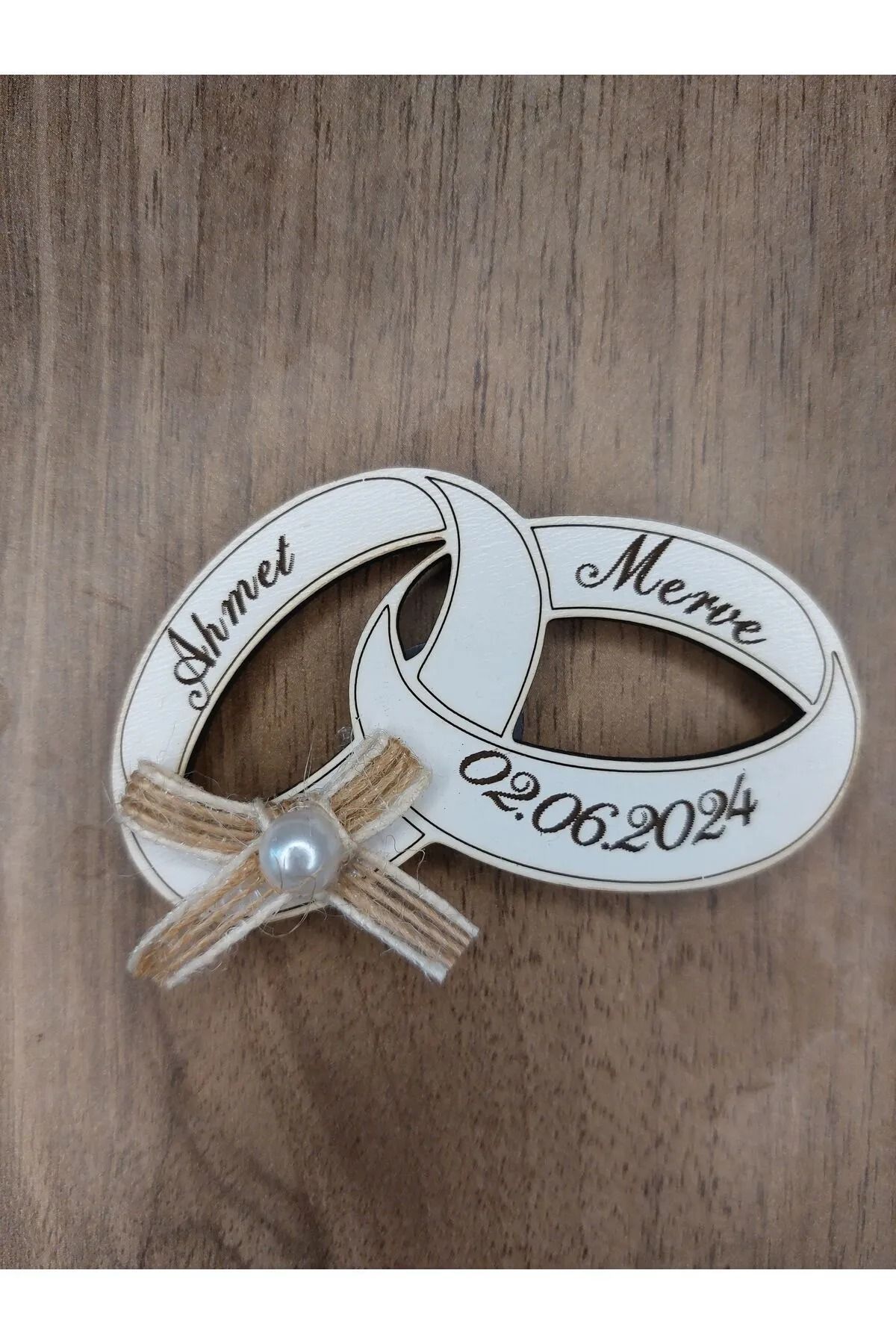 LavanTasarım 25 Adet Nişan Nikah Hatıra Yüzük Magnet