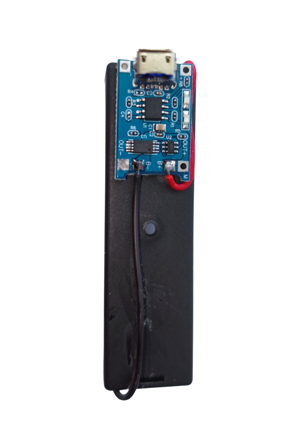 Osman CANDAN plastik Micro USB. Tekli 18650 Li-ion Pil Şarj Cihazı TP4056