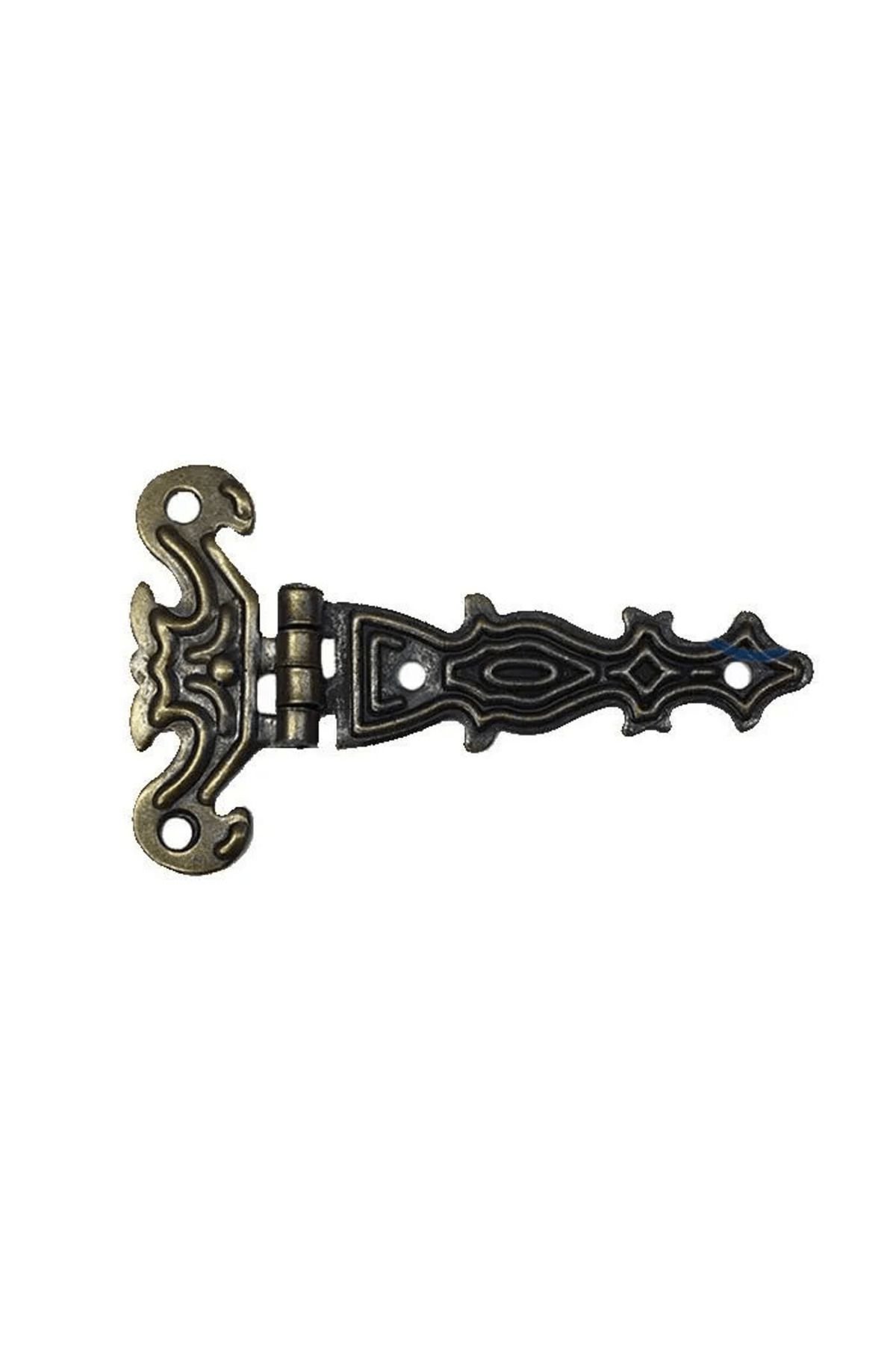 NEZADE STORE Dekoratif, Sac Tek Kuyruklu Menteşe - 40x68 Mm, Küçük, Antik, 100 Adet - Lisinya