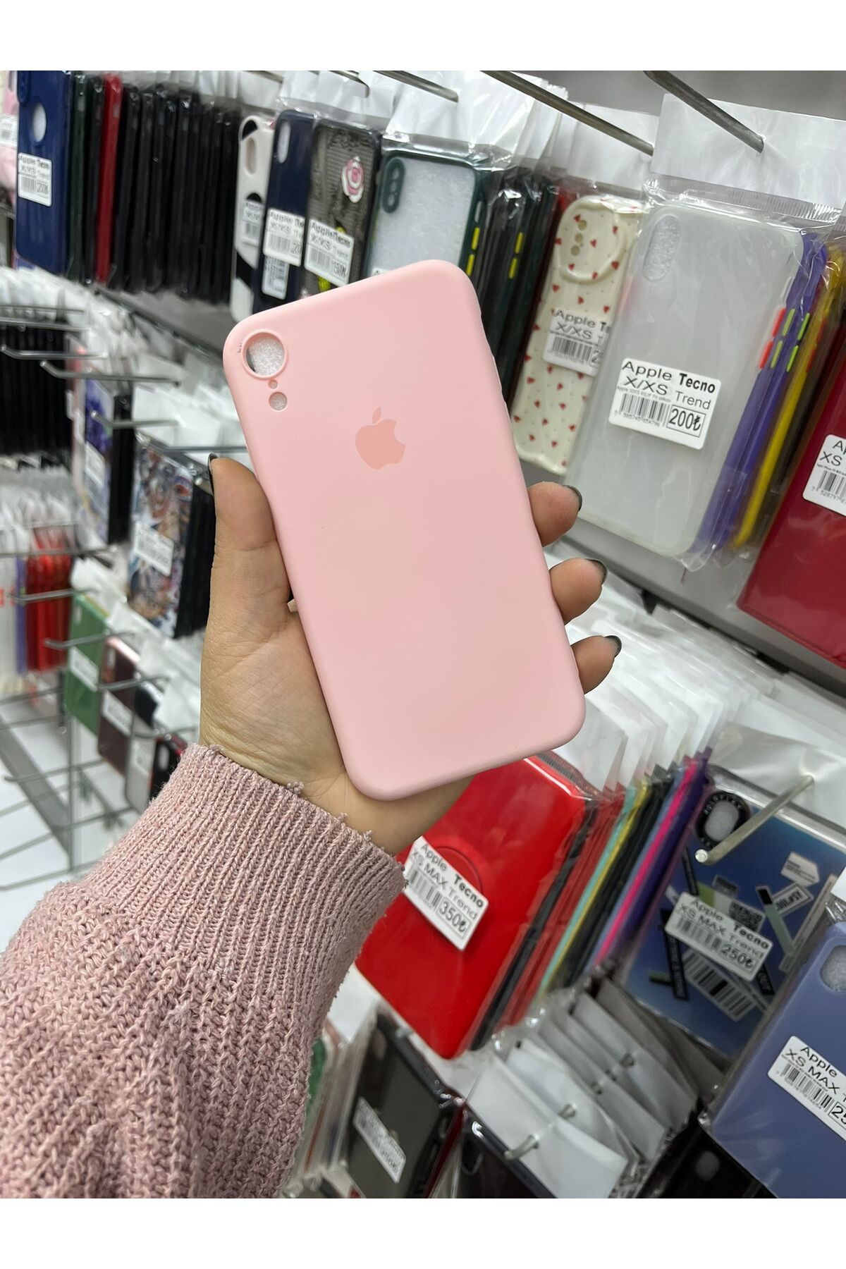 TECNOTREND Apple İphone Xr içi kadifeli lansman silikon kılıf