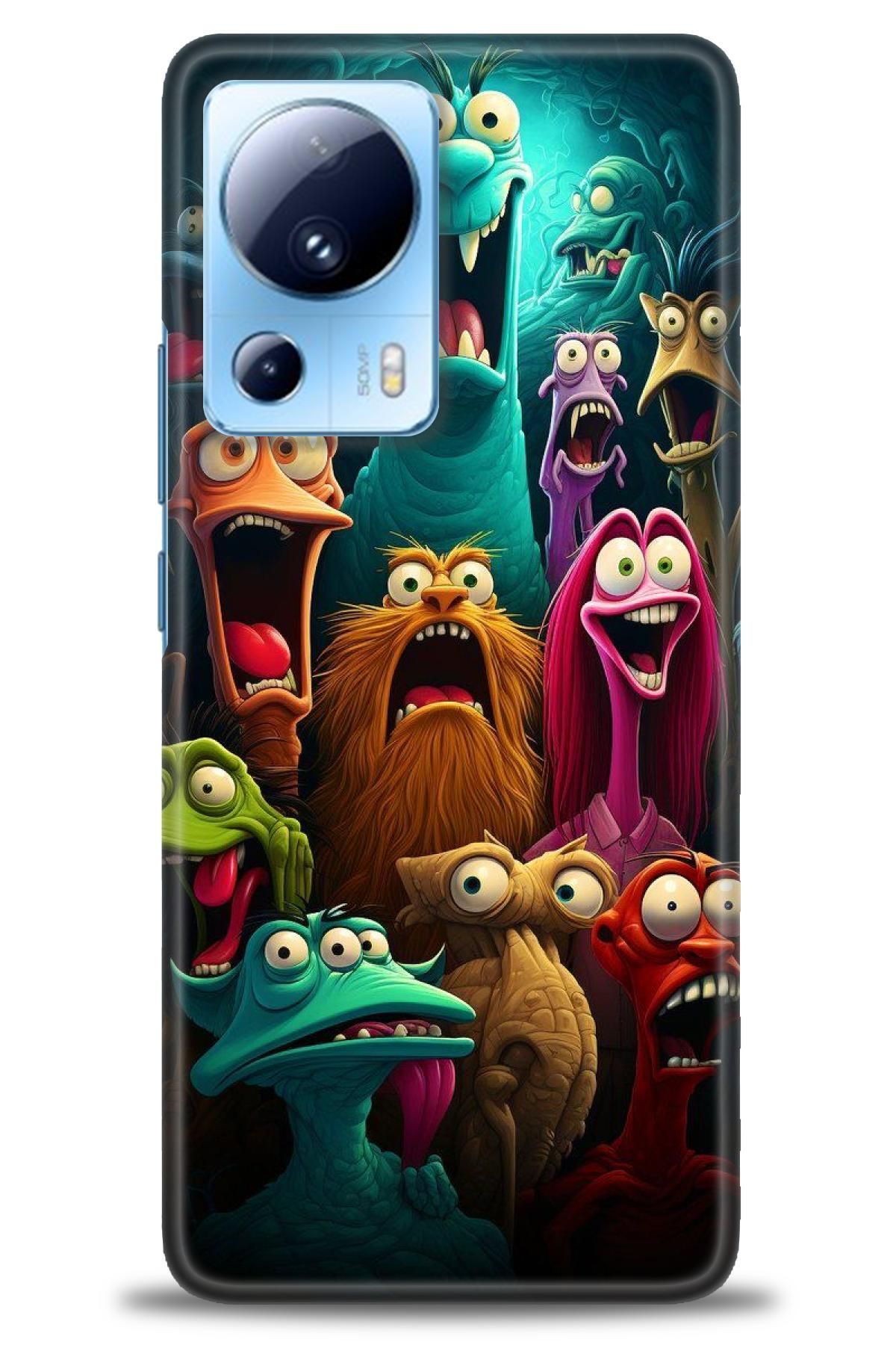 CooperTech Xiaomi Mi 13 Lite İle Uyumlu HD Baskılı Desenli Silikon Kılıf - 481