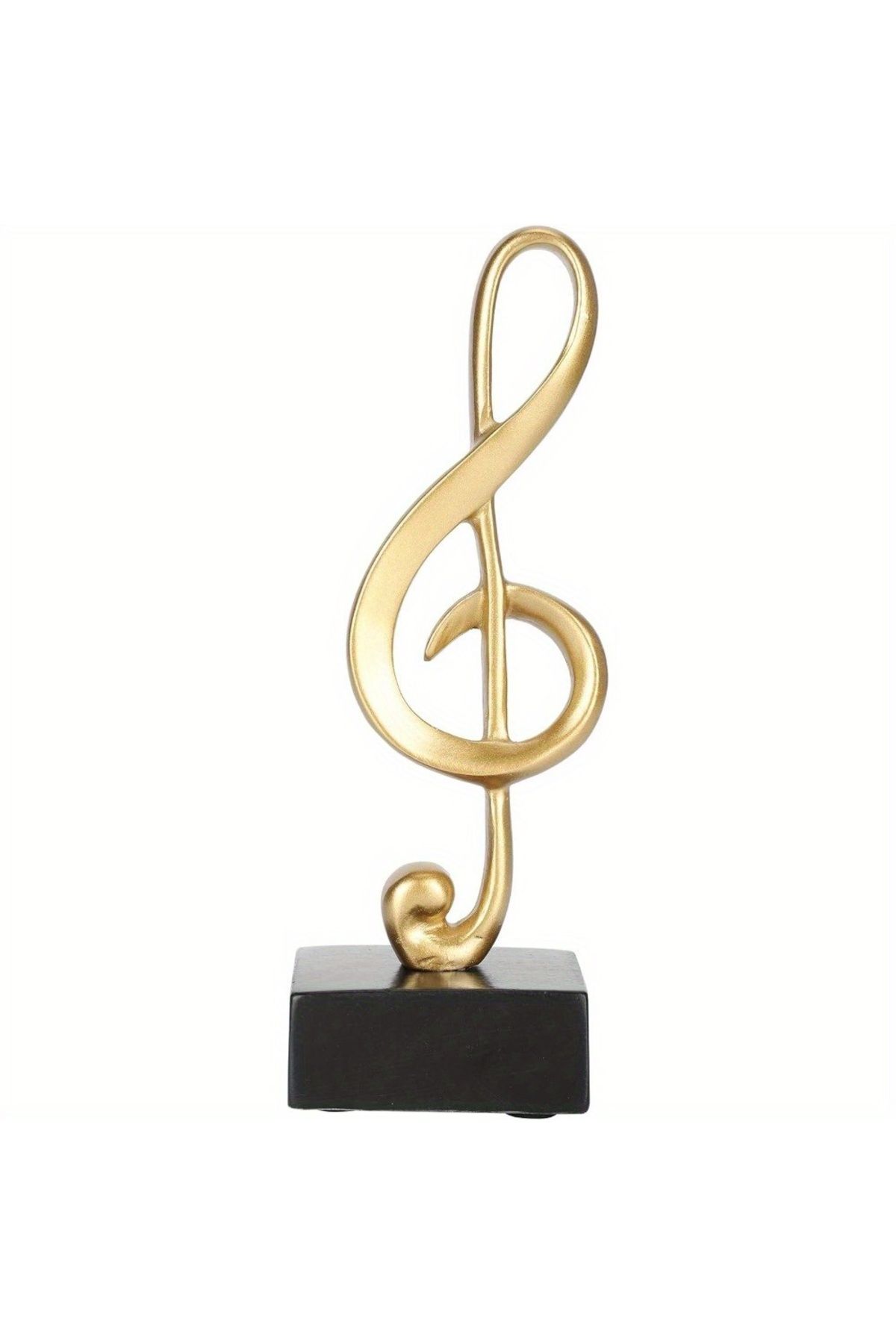 homelifestyle Home Serisi Resin Sol Anahtarı Heykeli - Altın Sarı (4,9 * 5,8 * 17,3 CM)