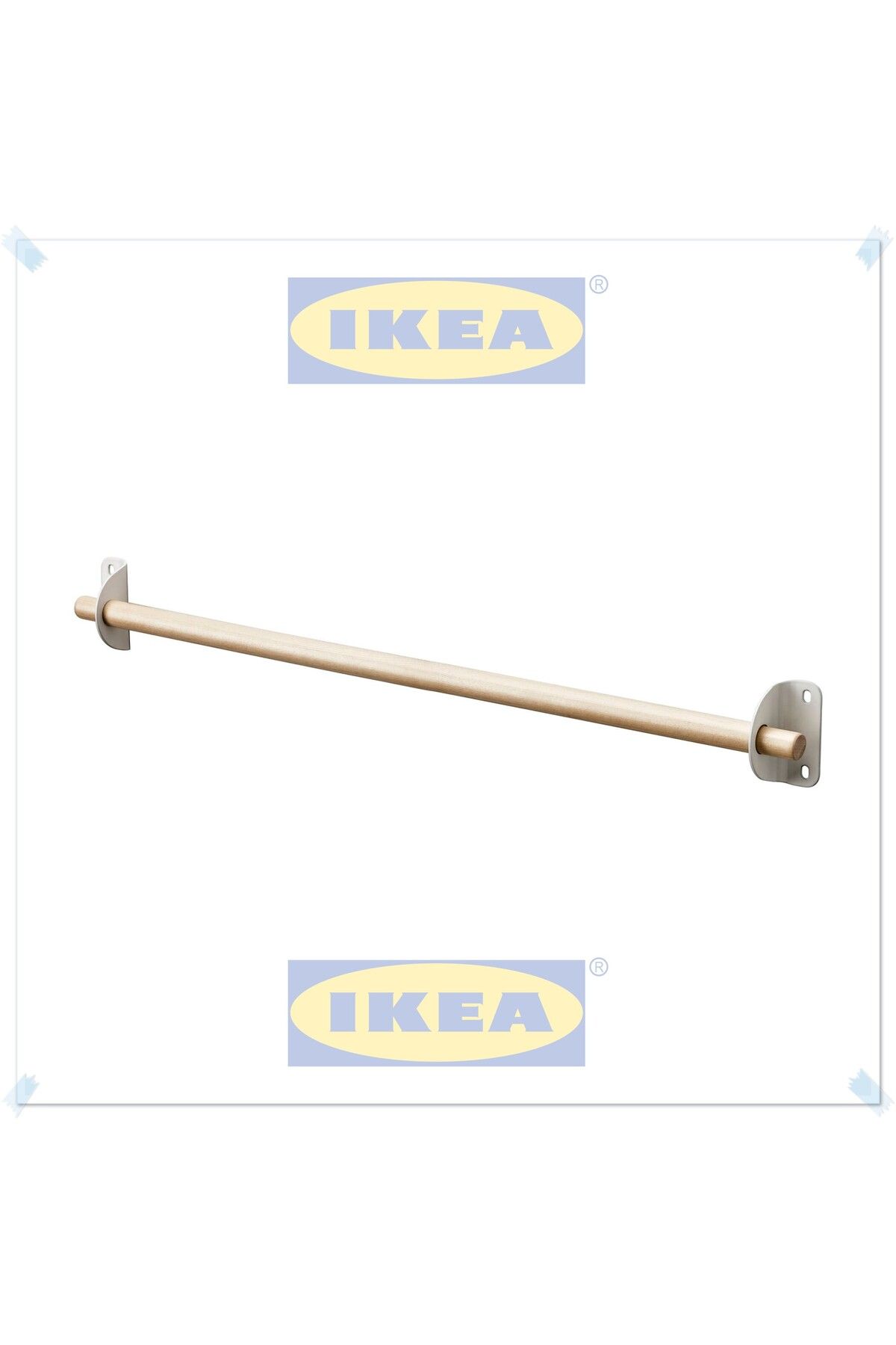 IKEA Nereby Ahşap Rengi Ray, Mutfak Duvar Rayı, 60 cm