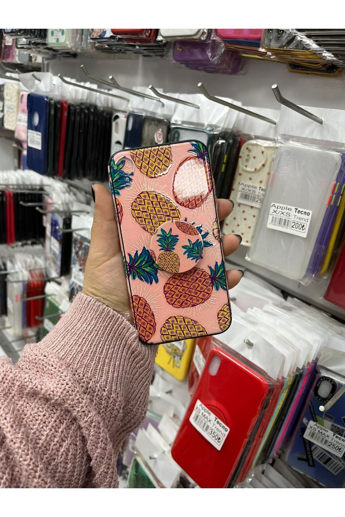 TECNOTREND Apple İphone Xr desenli pop soketli silikon kılıf