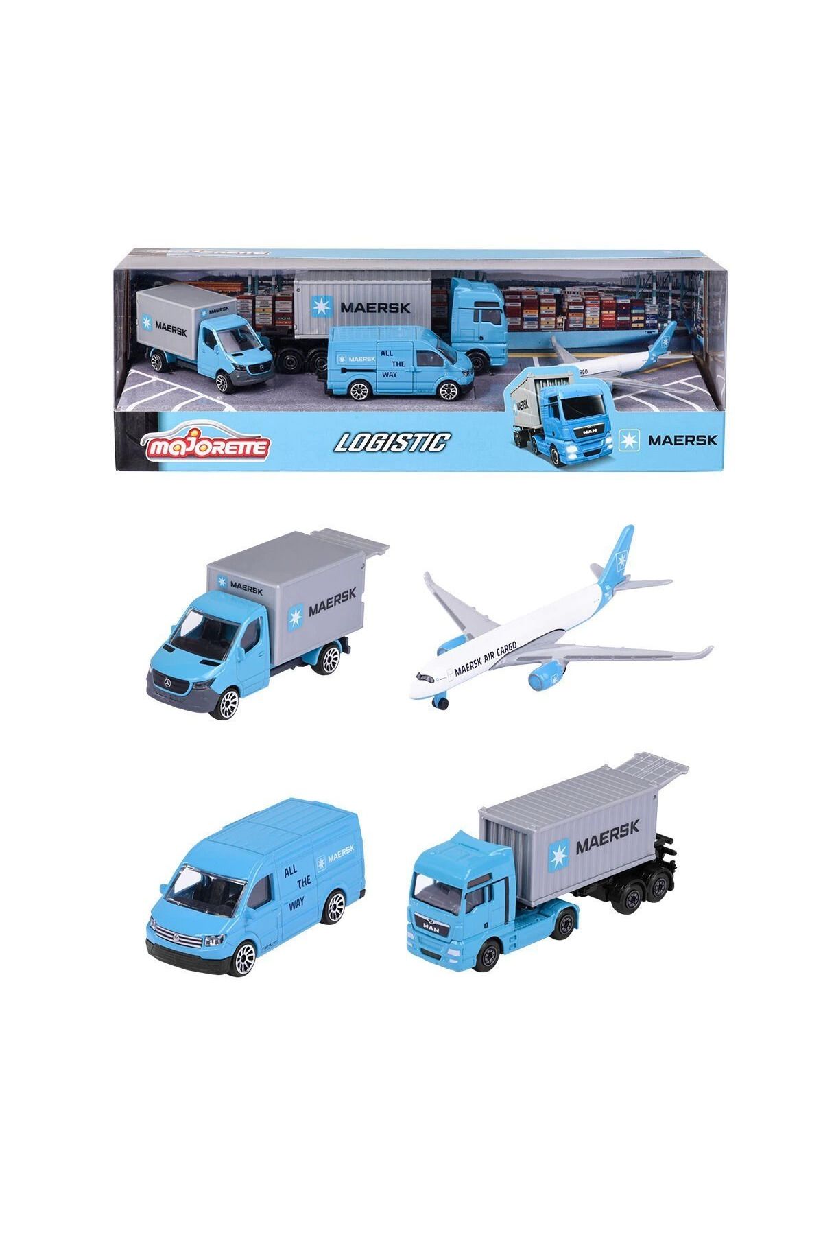 Esrion 212057290 Majorette Maersk Lojistik Arabaları 4 Parça -simba