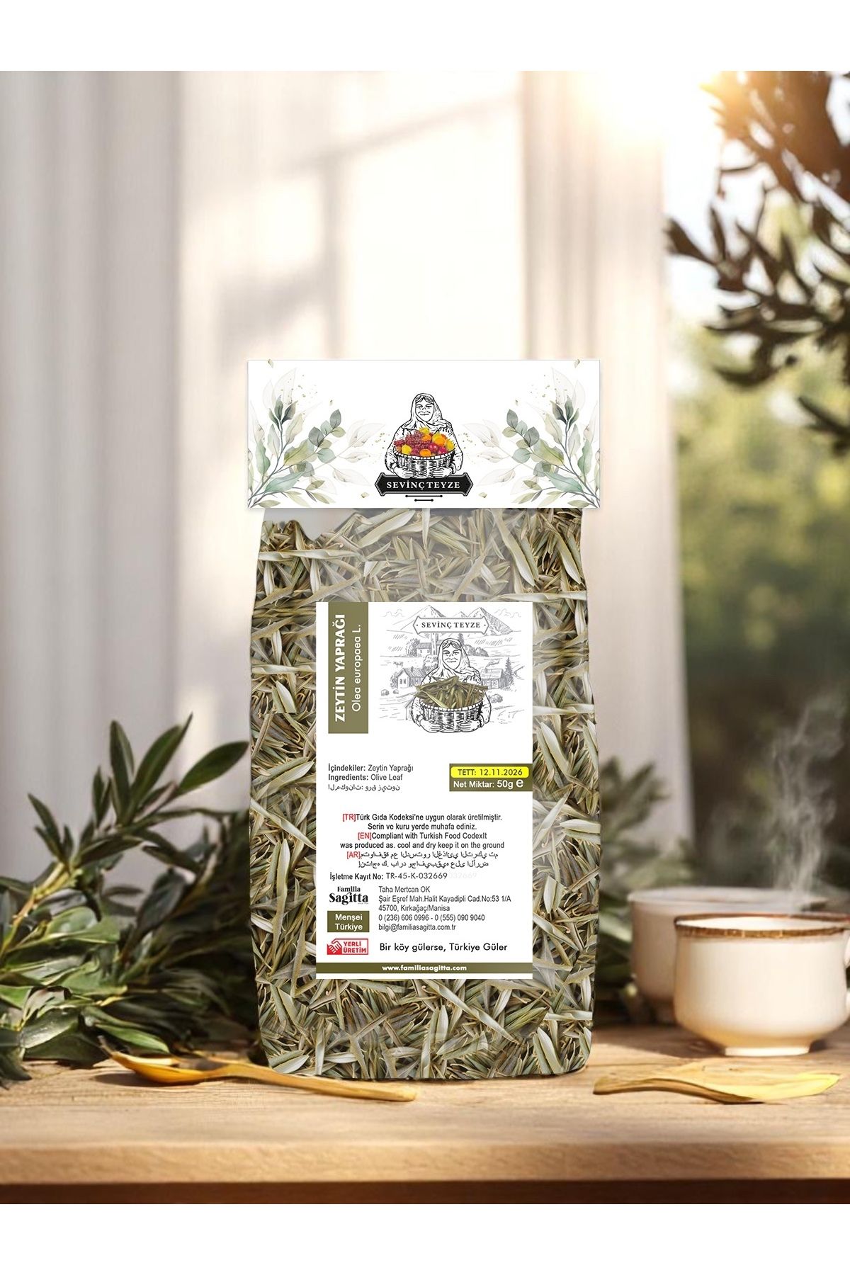Organik Teyze-50g Joy Aunt Olive Leaf - Olive Leaves, Oleae Folium, Oleaceae, Immortal Tree Leaf 5