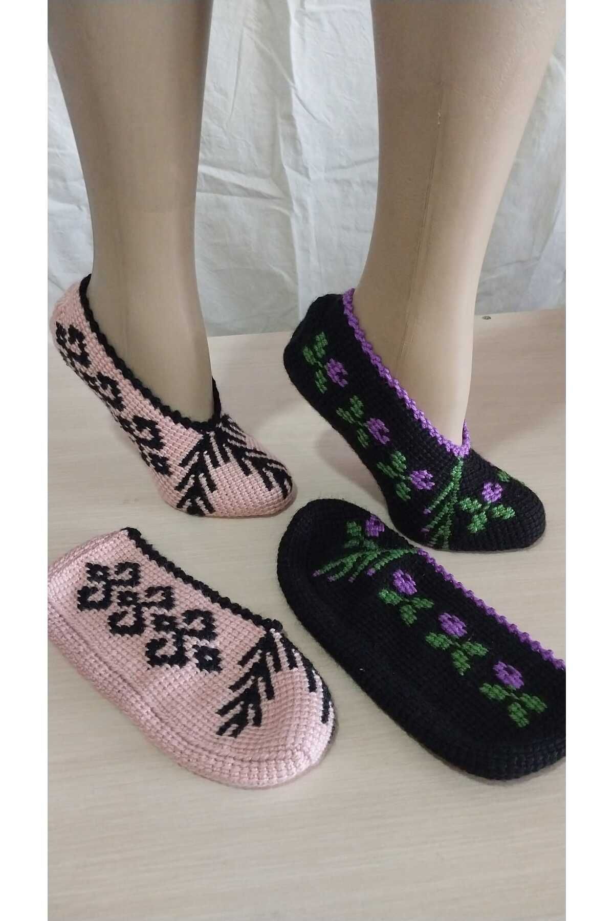 Papatyam-2 Pieces of Hand Knitted Dowry Tunisian Handmade Booties/Tunisian Handmade Booties/Handmade Booties/Knitted Booties/Tunisian/Handmade/Bundle 1