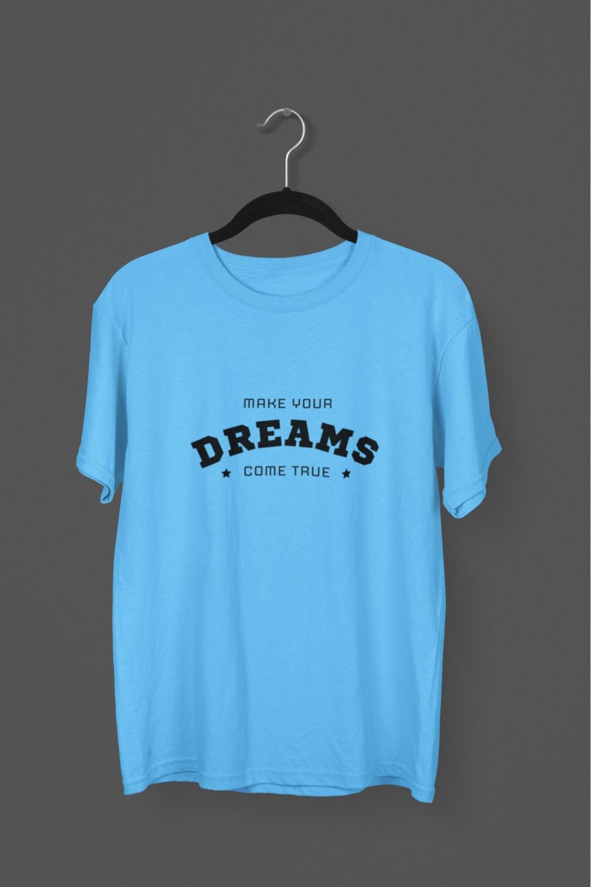 Butik ERKEK/KADIN -DREAMS- TRANSFER BASKILI YUVARLAK YAKA KISA KOL TİŞÖRT